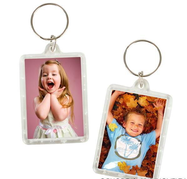 WHOLESALE 200 PHOTO FRAME KEYCHAINS KEY CHAIN CLEAR TRANSPARENT INSERT PICTURE