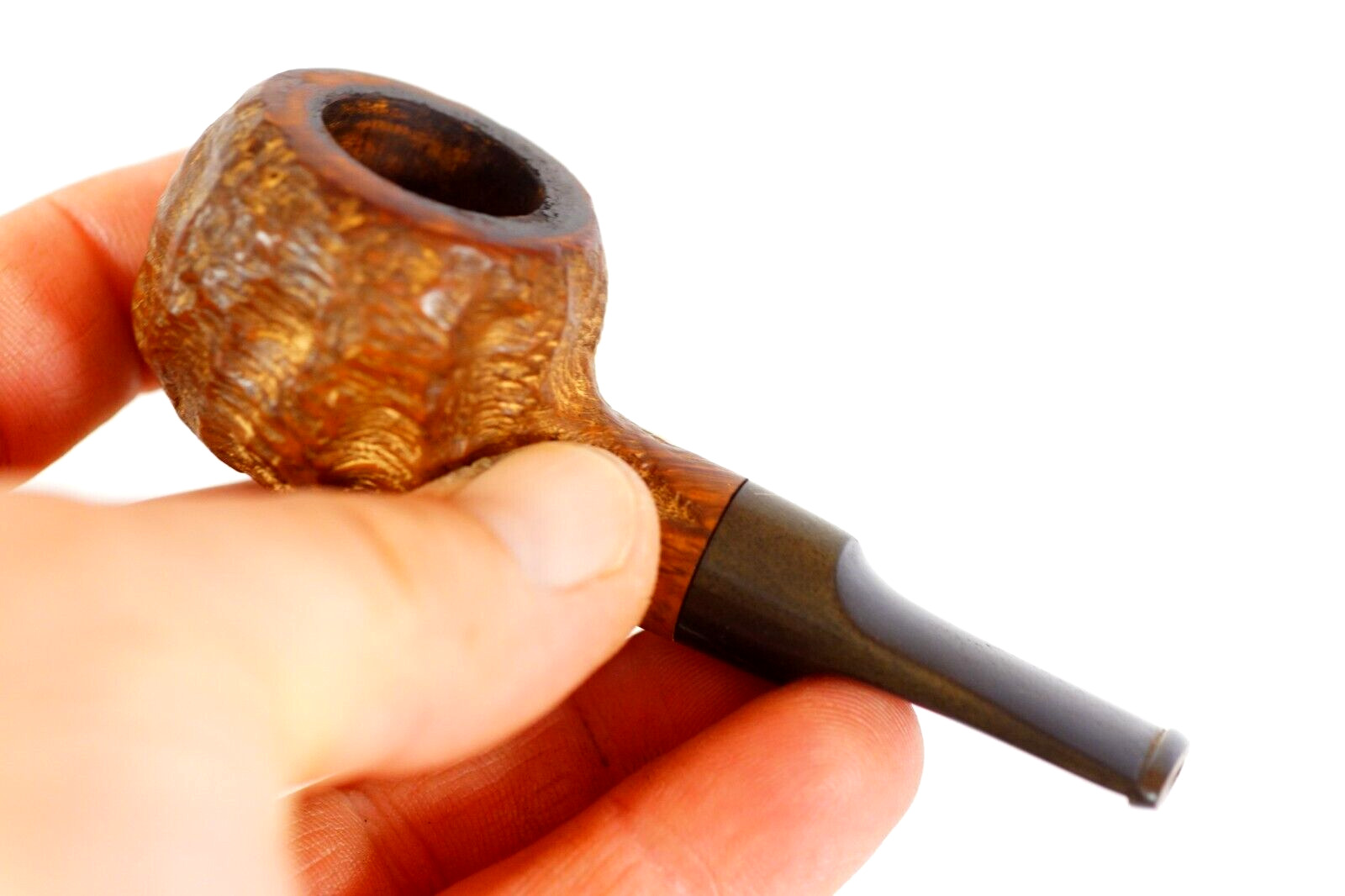 HIS NIBS 1940's Estate Mini Apple Nose Warmer Carved Tobacco Pipe