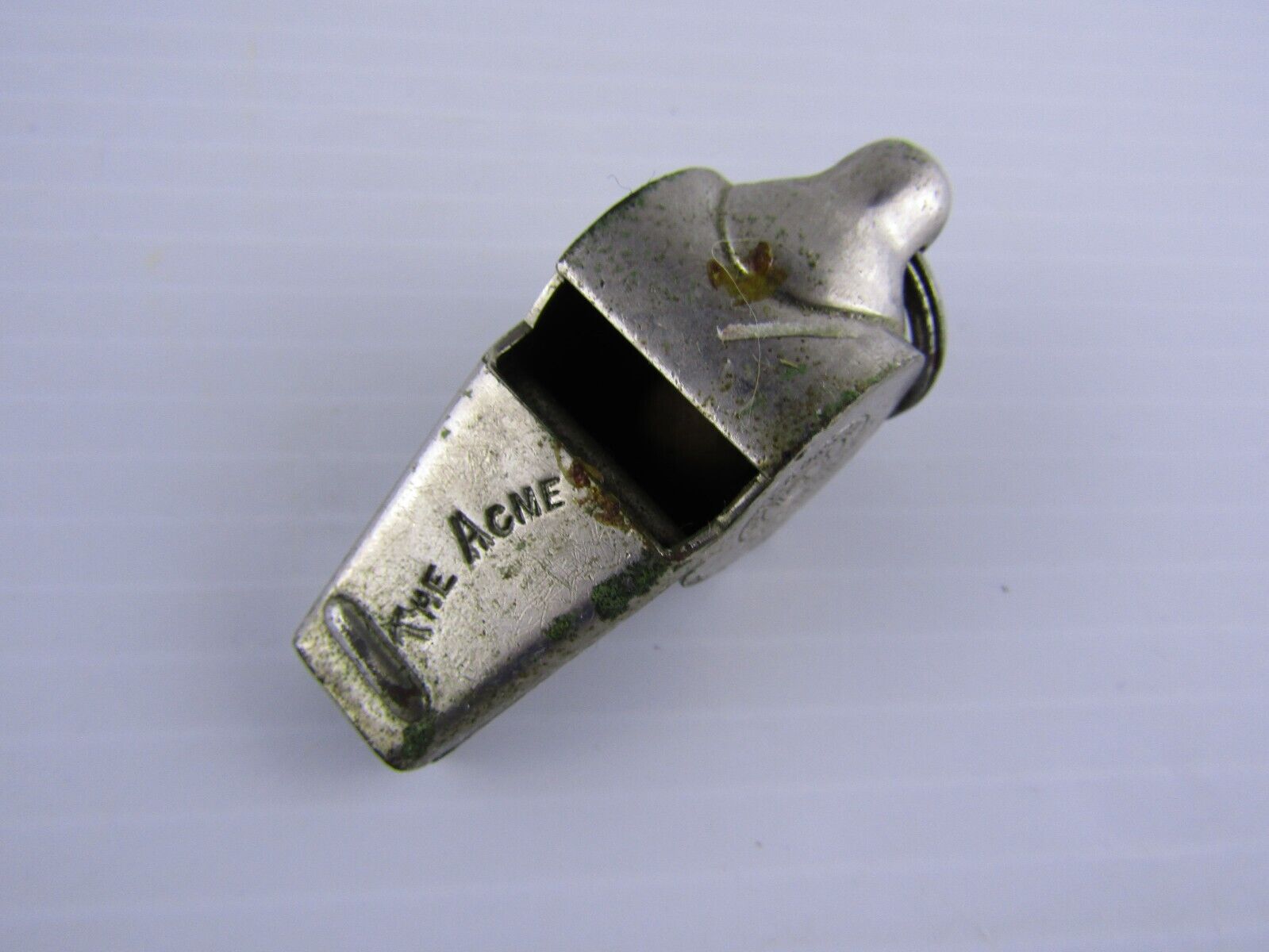 Vintage Acme Thunderer Whistle Nickel Plated Brass, Alex Taylor Co. England, NY