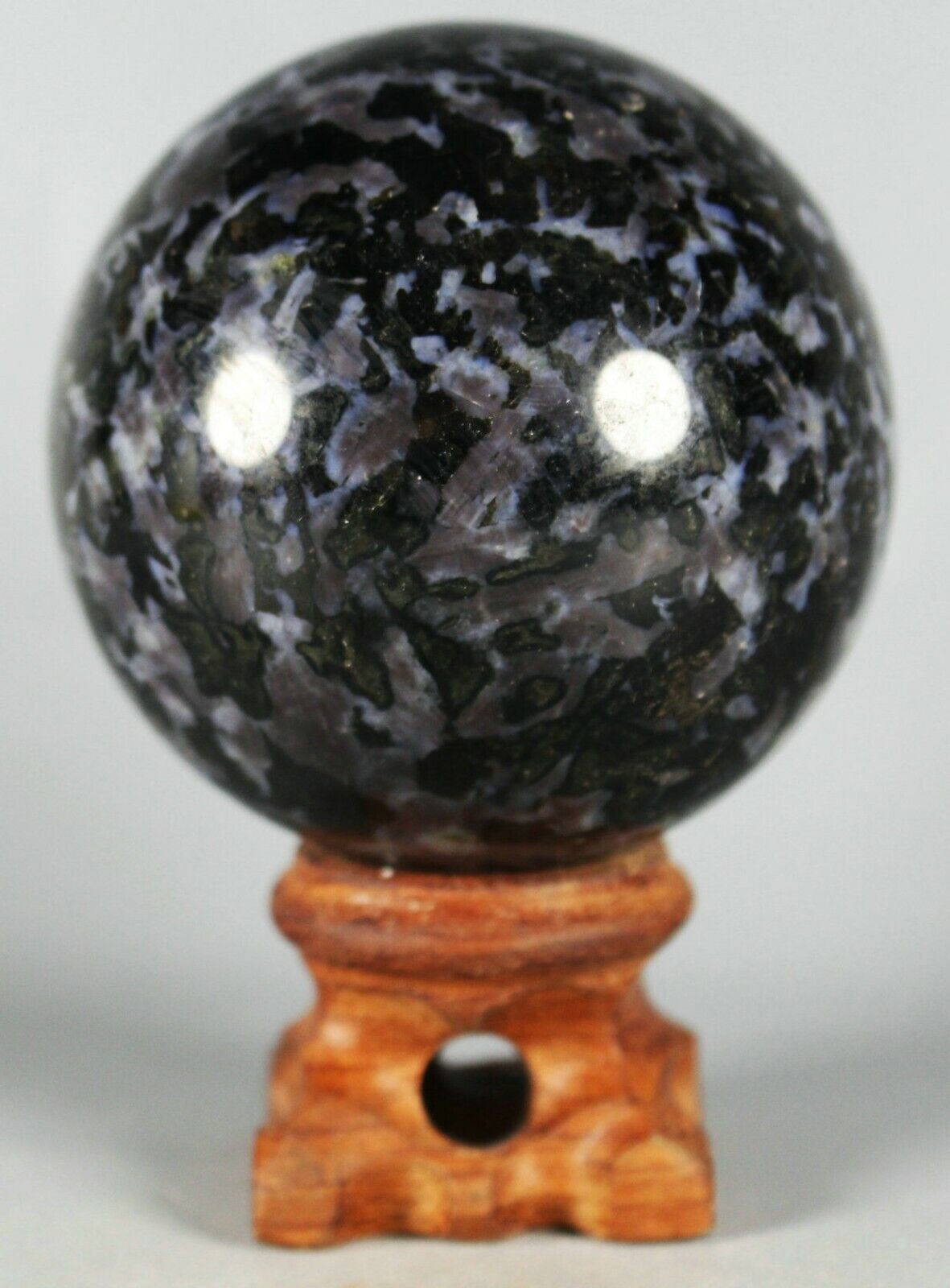280g Large MERLINITE Mystic Tumbled Ball Stone Magic Shaman Psilomelane Gabbro