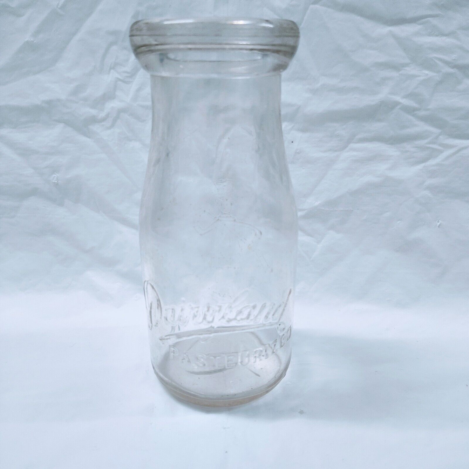Vintage Dairyland Pasteurized Fresh Pure Half Pint Liquid Milk Bottle