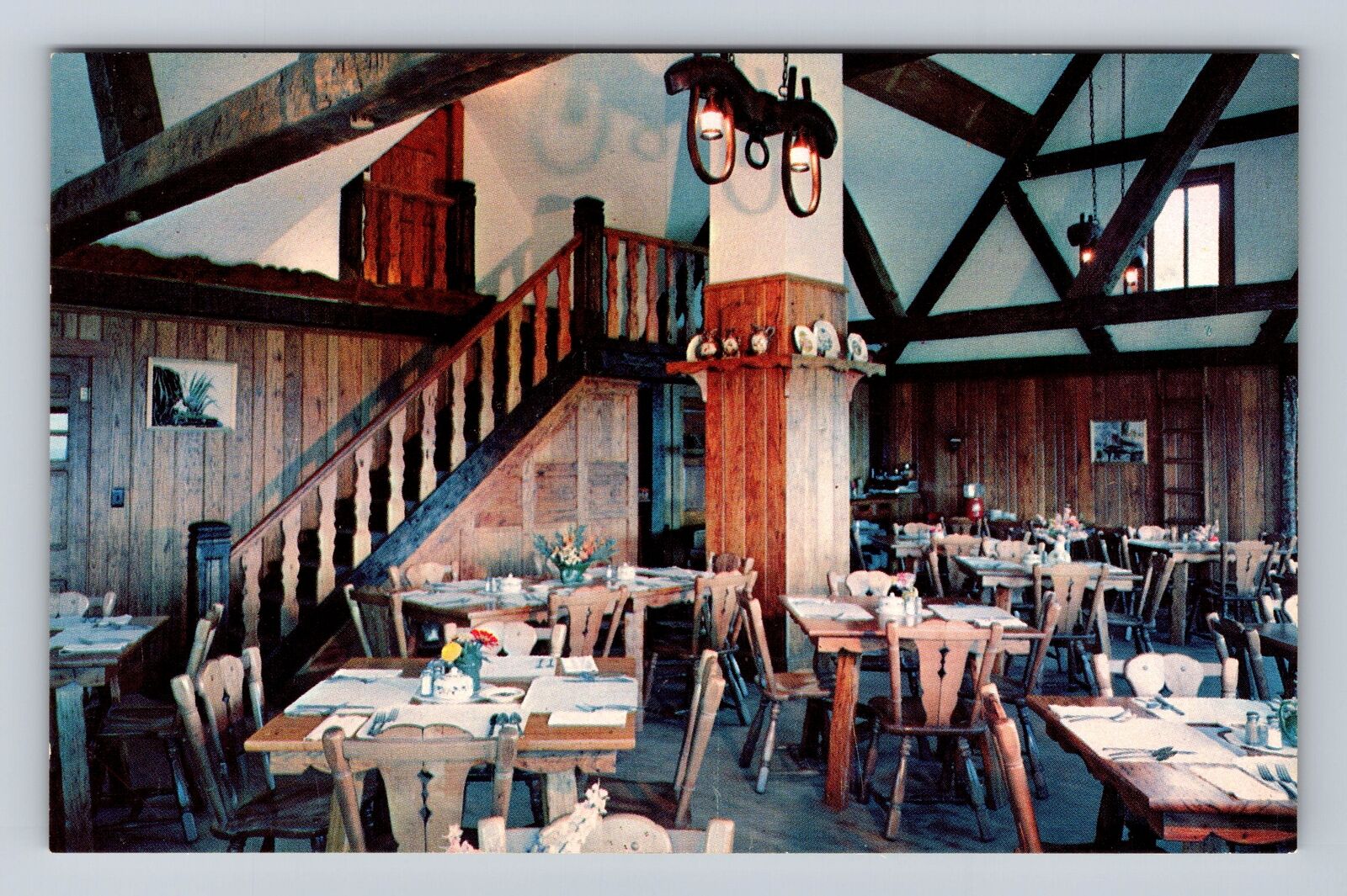 Wytheville VA-Virginia, Pioneer Dining Room At Big Walker, Vintage Postcard