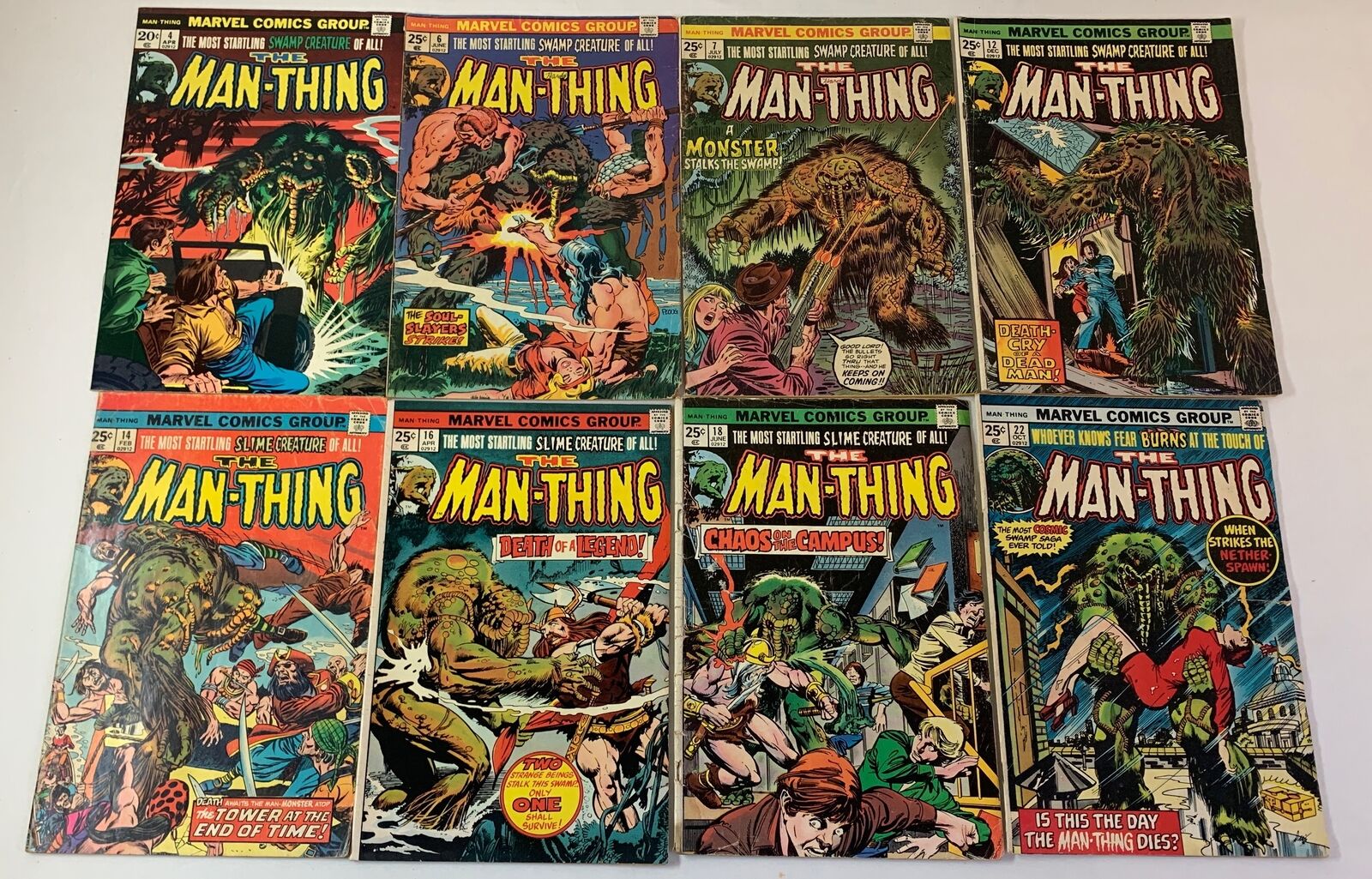1970's Marvel THE MAN-THING #4 6 7 12 14 16 18 22 ~ various grades