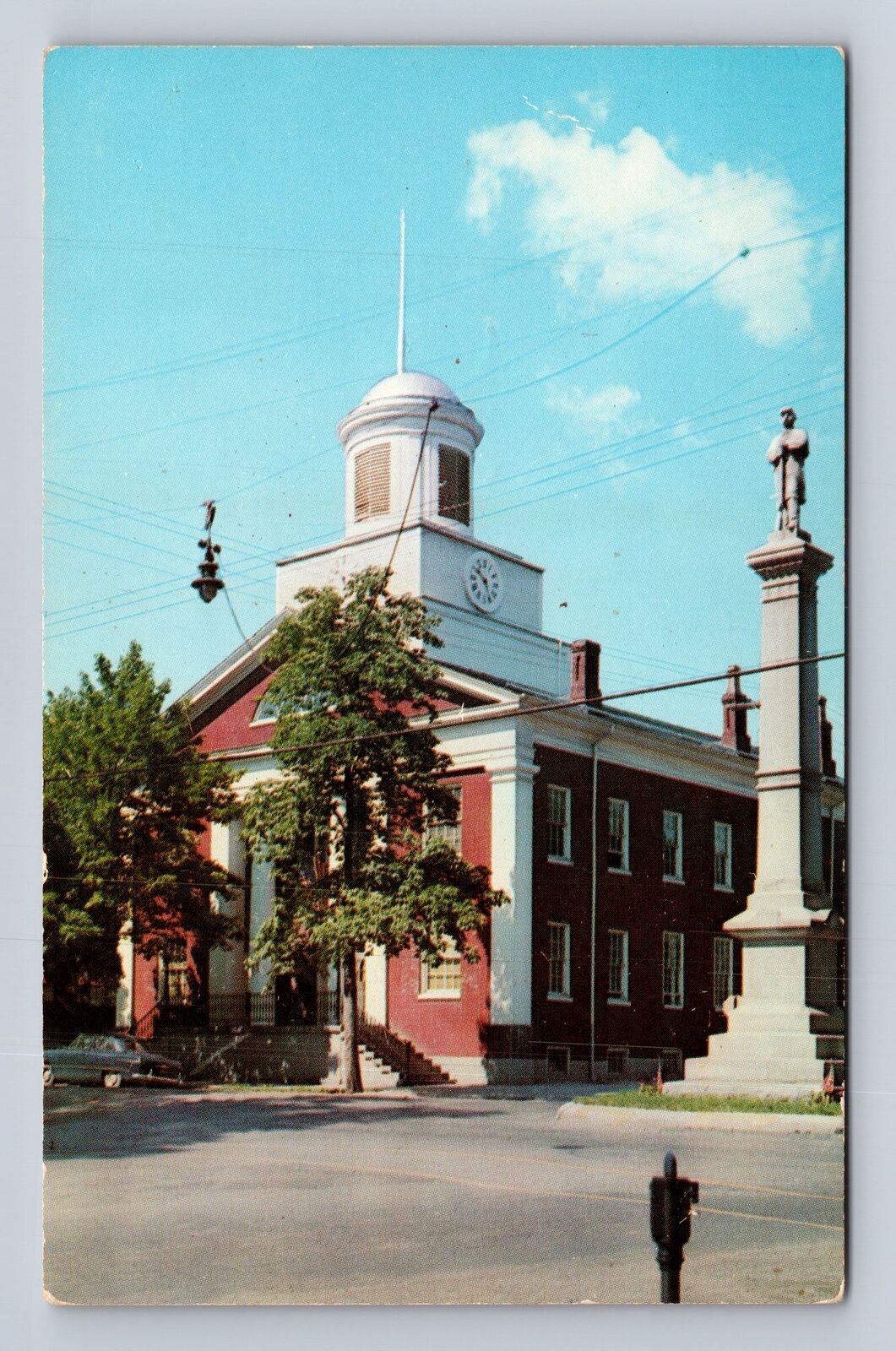 Bedford PA-Pennsylvania, Bedford County Courthouse, Monument Vintage Postcard