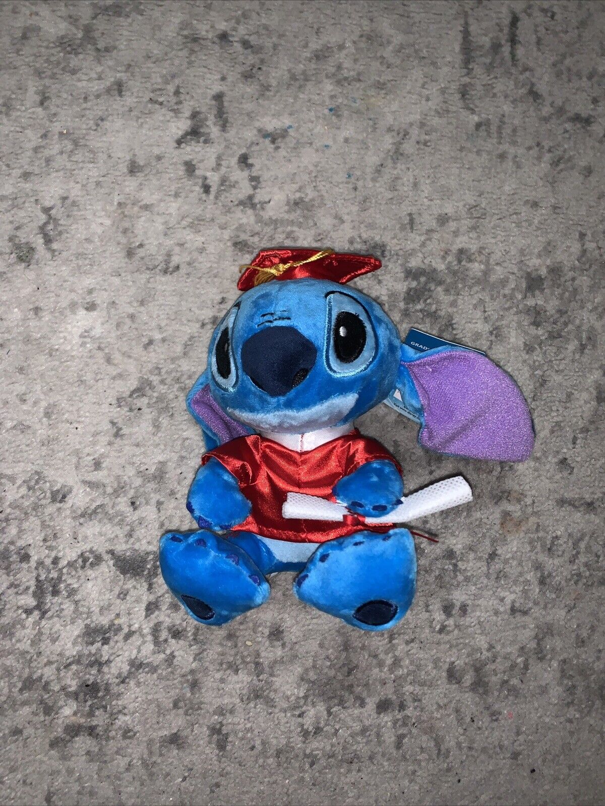 Disney Stitch Graduation Plush 6 Inch Red Cap and Gown with Diploma