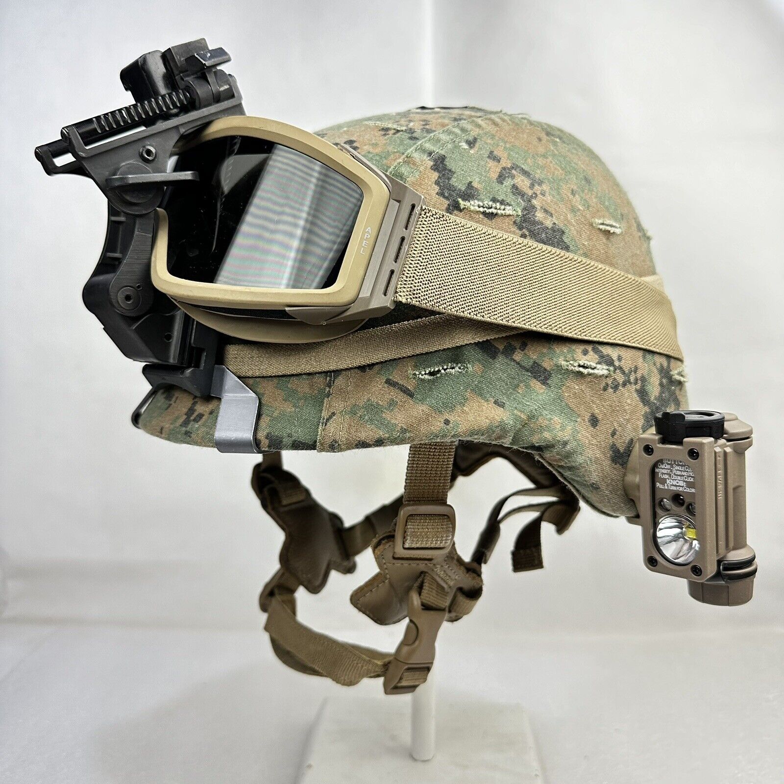 Large USMC LWH Lightweight Helmet Norotos Titanium Mount ESS IR USGI US Marines