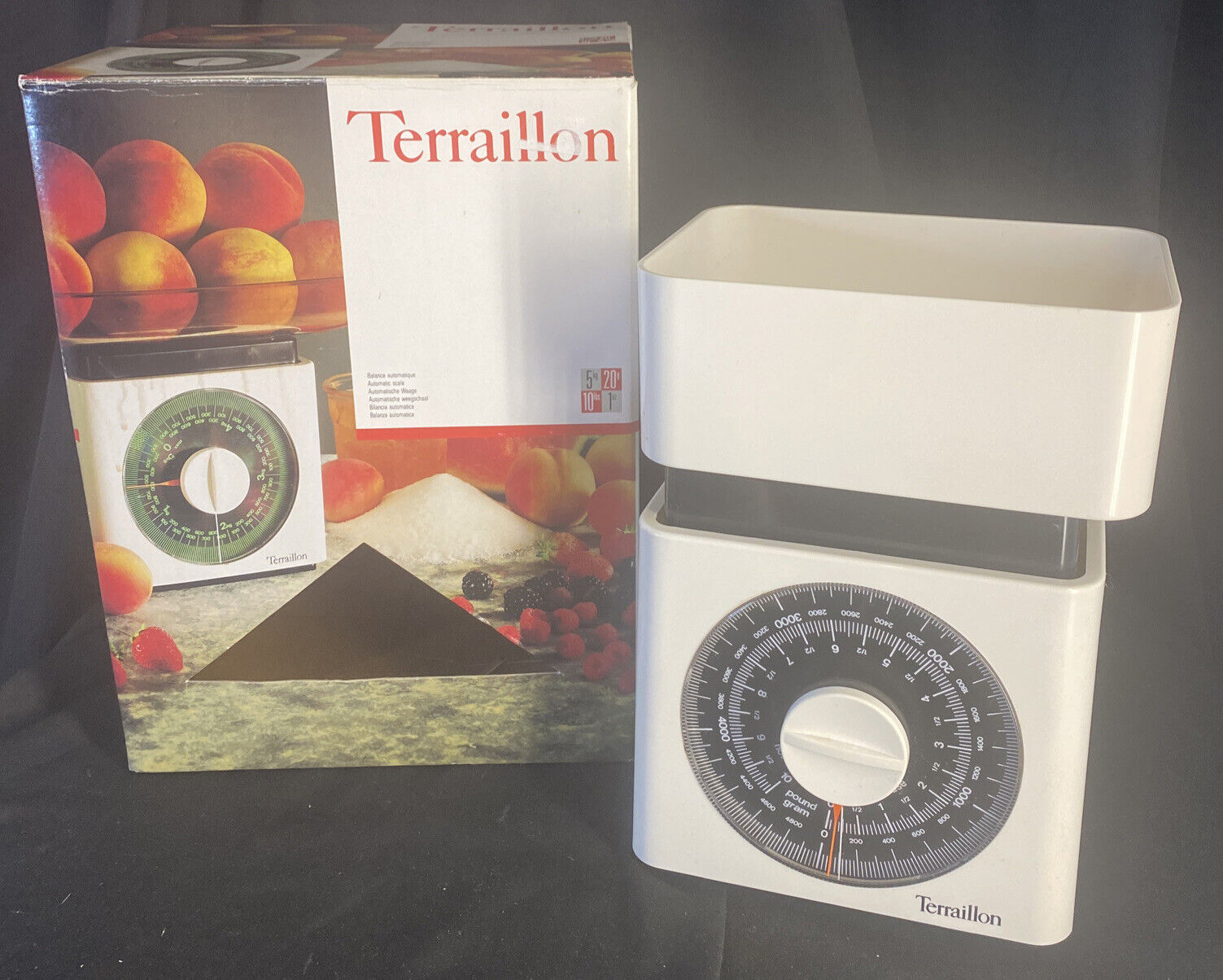  Kitchen Scale Terraillon 5kg/10lbs, with Tray and original box
