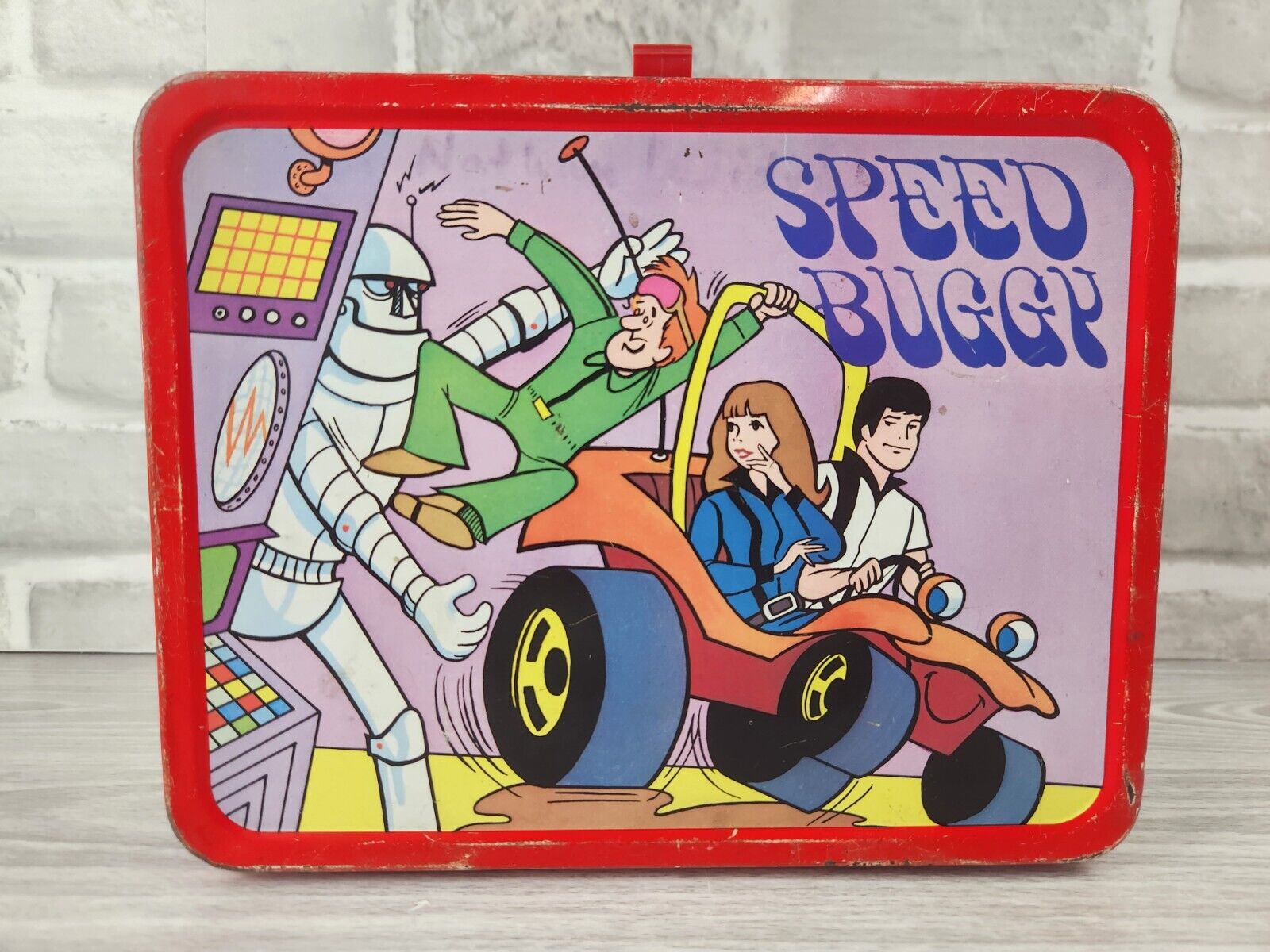 1973 Thermos Speed Buggy Metal Lunchbox Hanna Barbera no Thermos