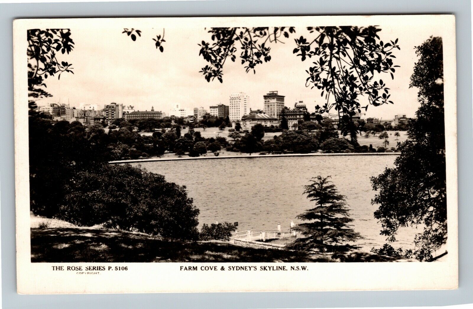 RPPC Sydney Australia Skyline Vintage Postcard