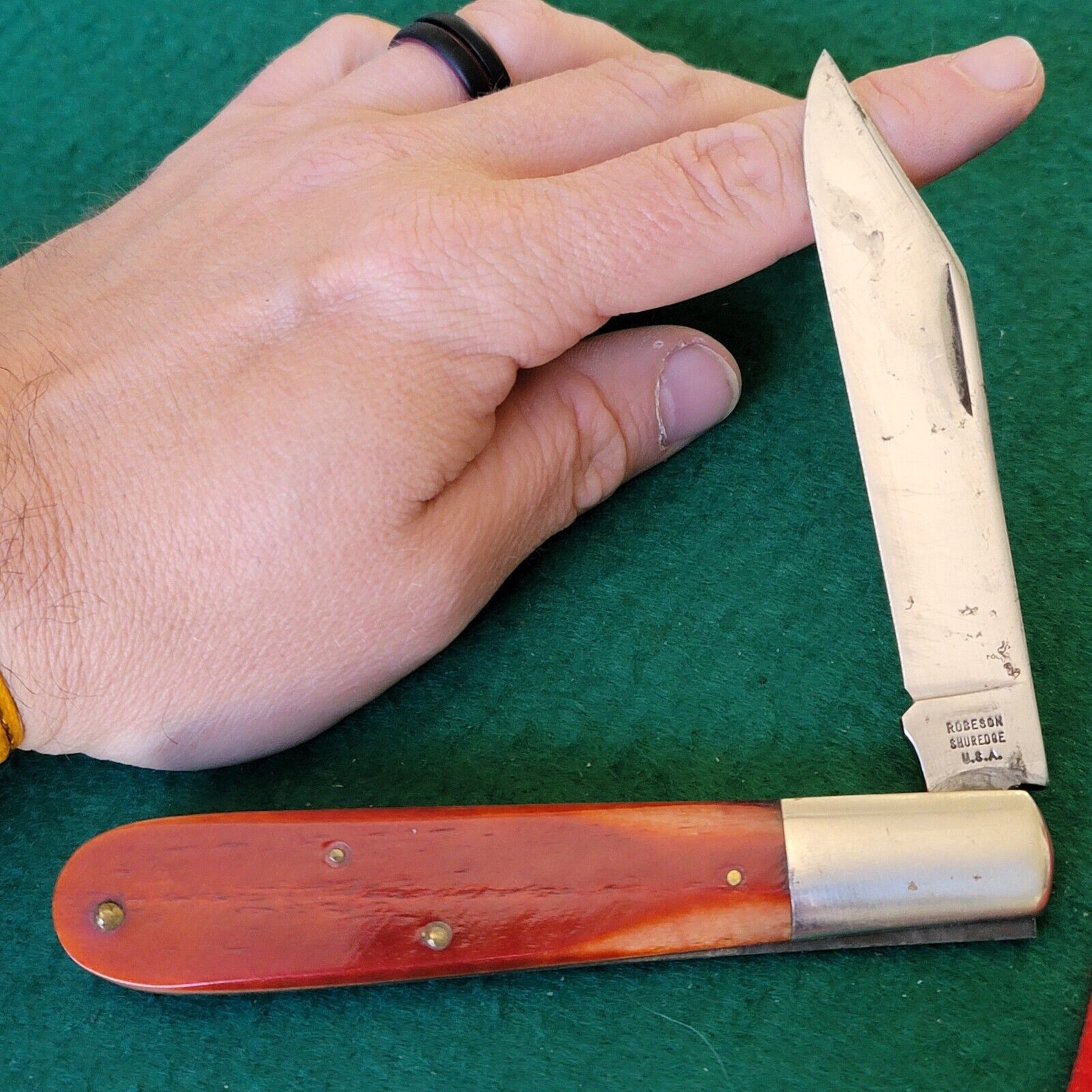 Old Vintage Antique Robeson Shuredge Daddy Barlow Jack Folding Pocket Knife