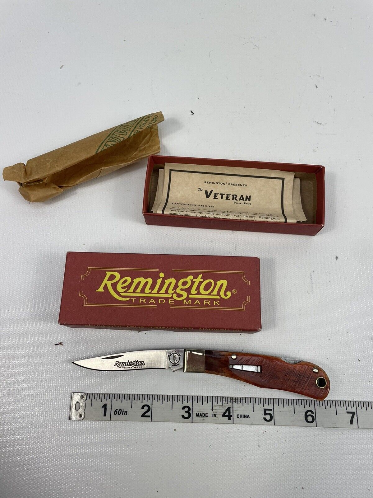 Remington 2014 R1173L The Veteran Bullet Knife. 18993, Made In USA