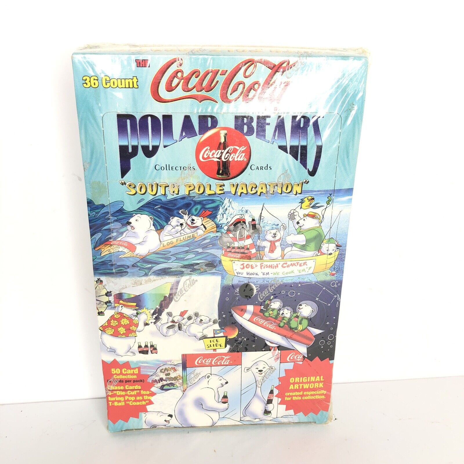 1996 Coca-Cola Polar Bears South Pole Vacation Cards Sealed Box 36 Packs