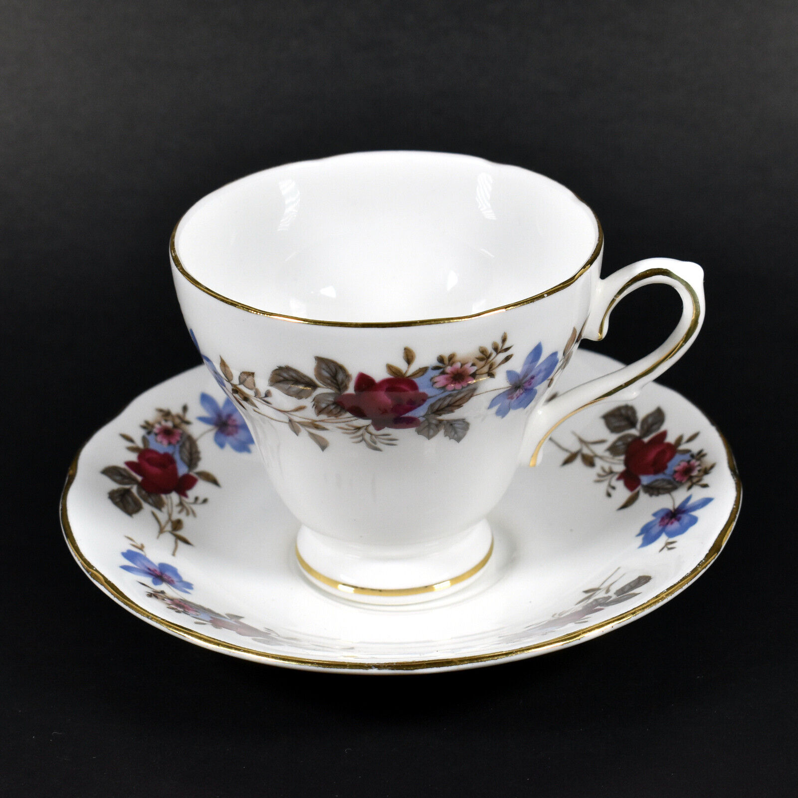 Royal Sutherland English Bone China Floral Teacup & Saucer