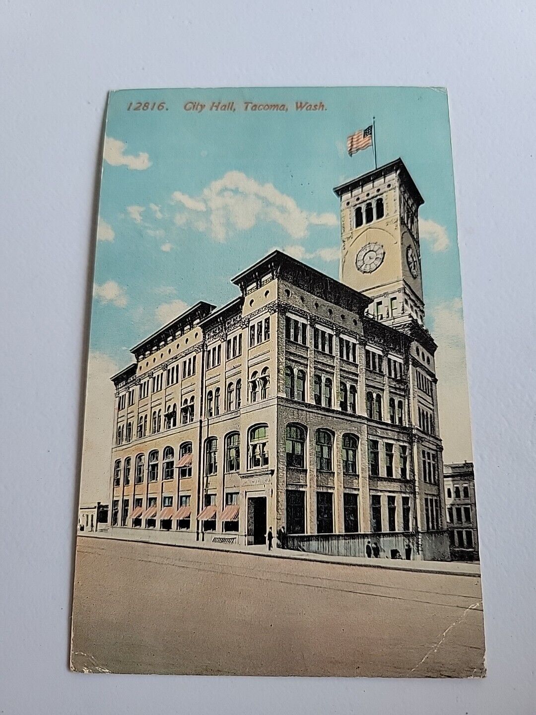 vintage postcard washington state 12816 city hall tacoma posted stamped