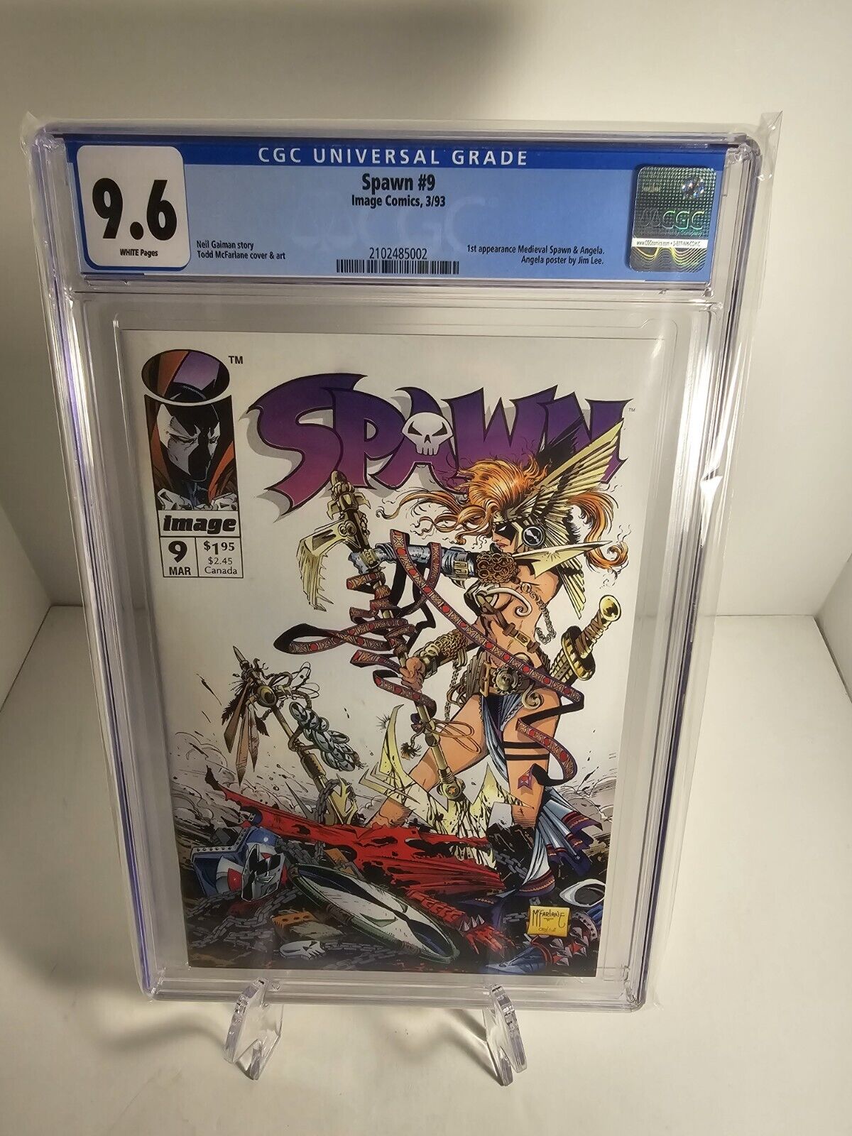 Spawn #9 (1993) - CGC 9.6 - FIRST ANGELA APPEARANCE
