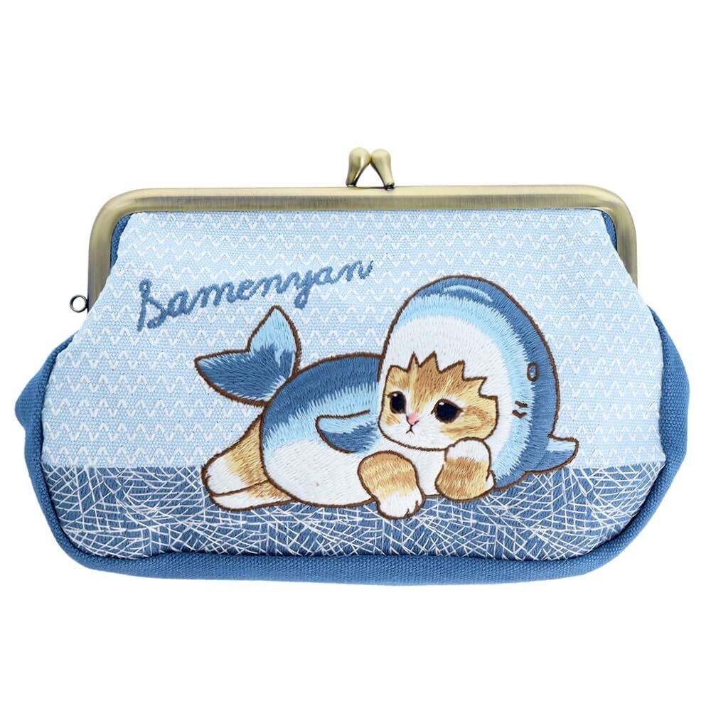 Sun-Star Stationery mofusand pouch pouch embroidery shark nyan
