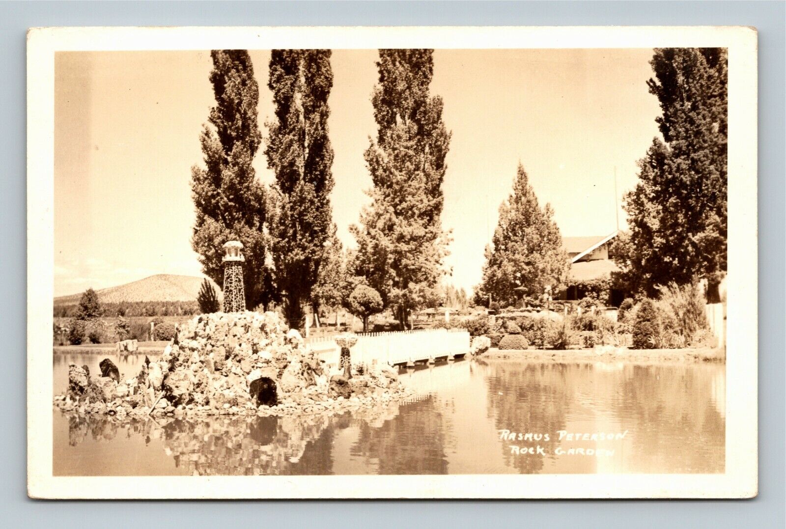 RPPC Petersen\'s Rock Garden OR, Rasmus, Oregon Vintage Postcard