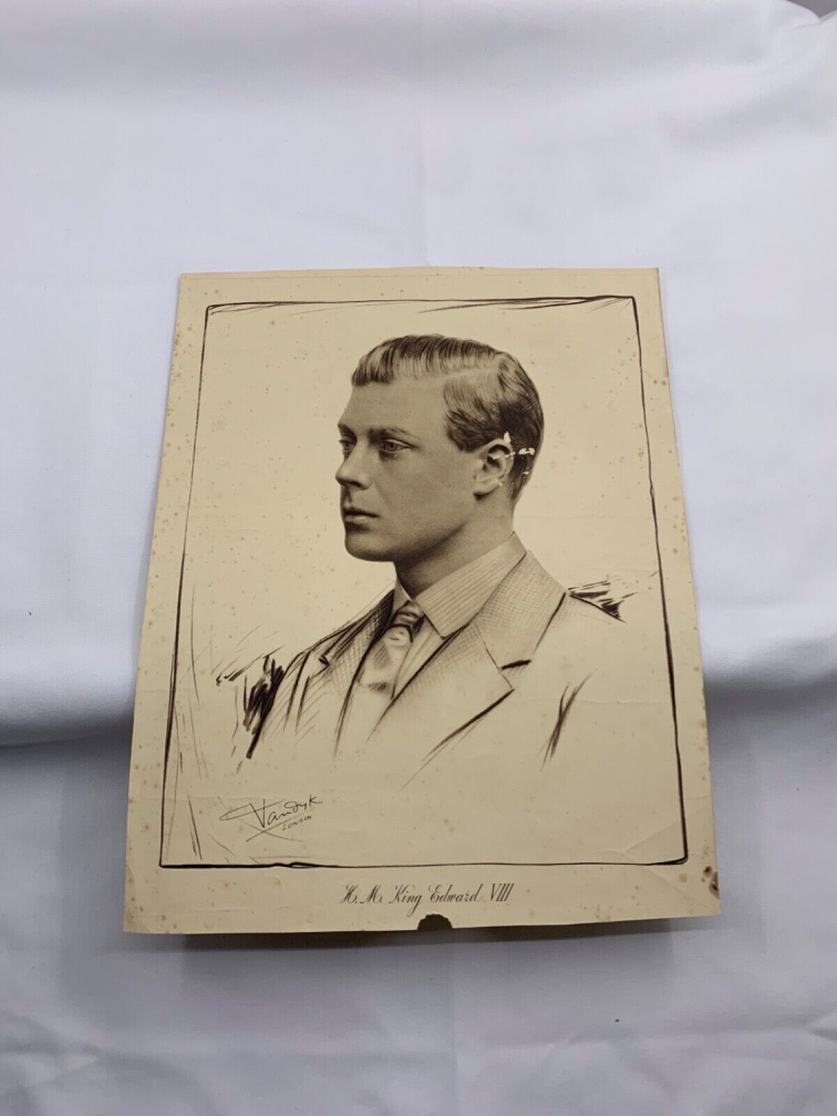 Original Carl Vandyk Signed Picture of HM King Edward VIII