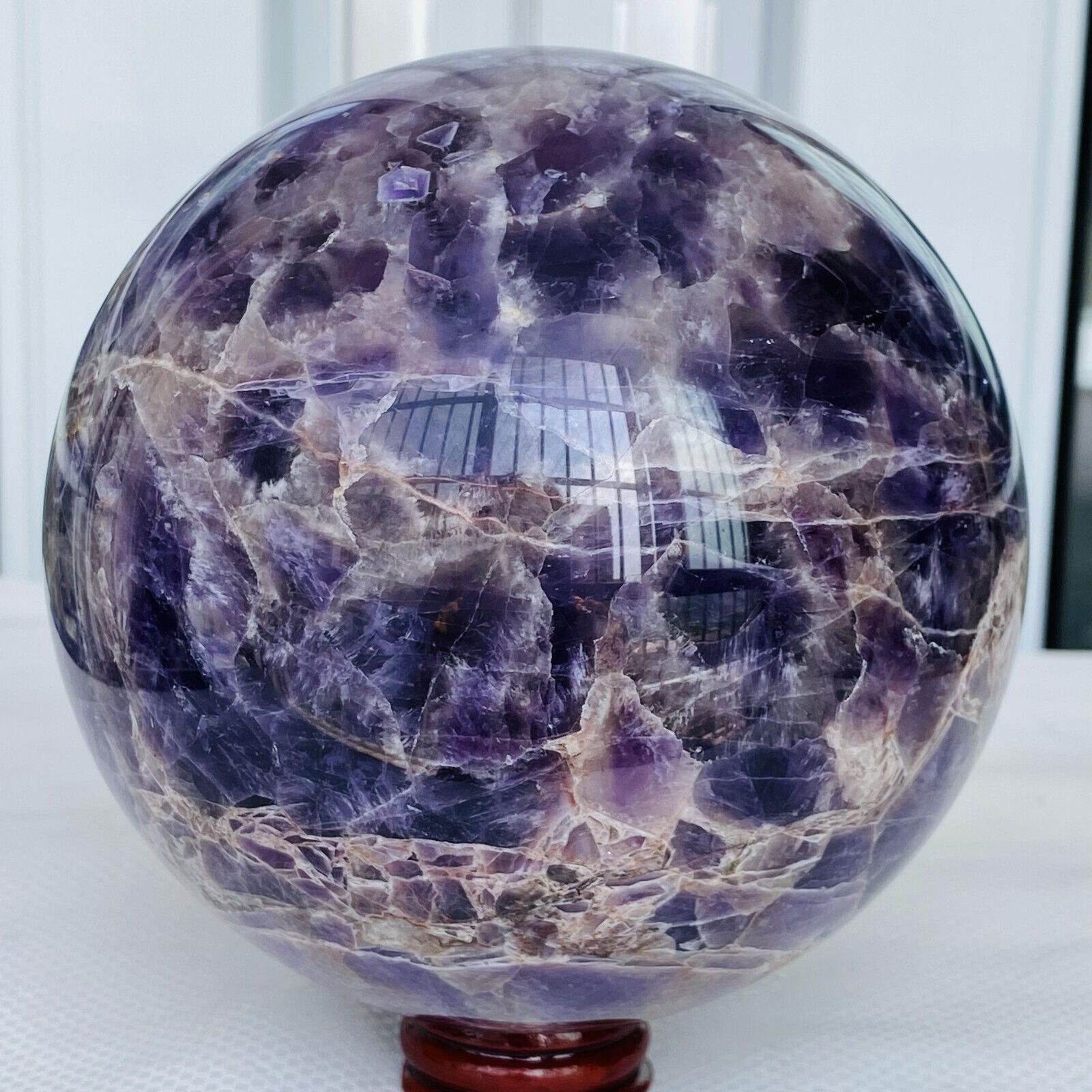 2780g Natural Dreamy Amethyst Sphere Quartz Crystal Ball Healing