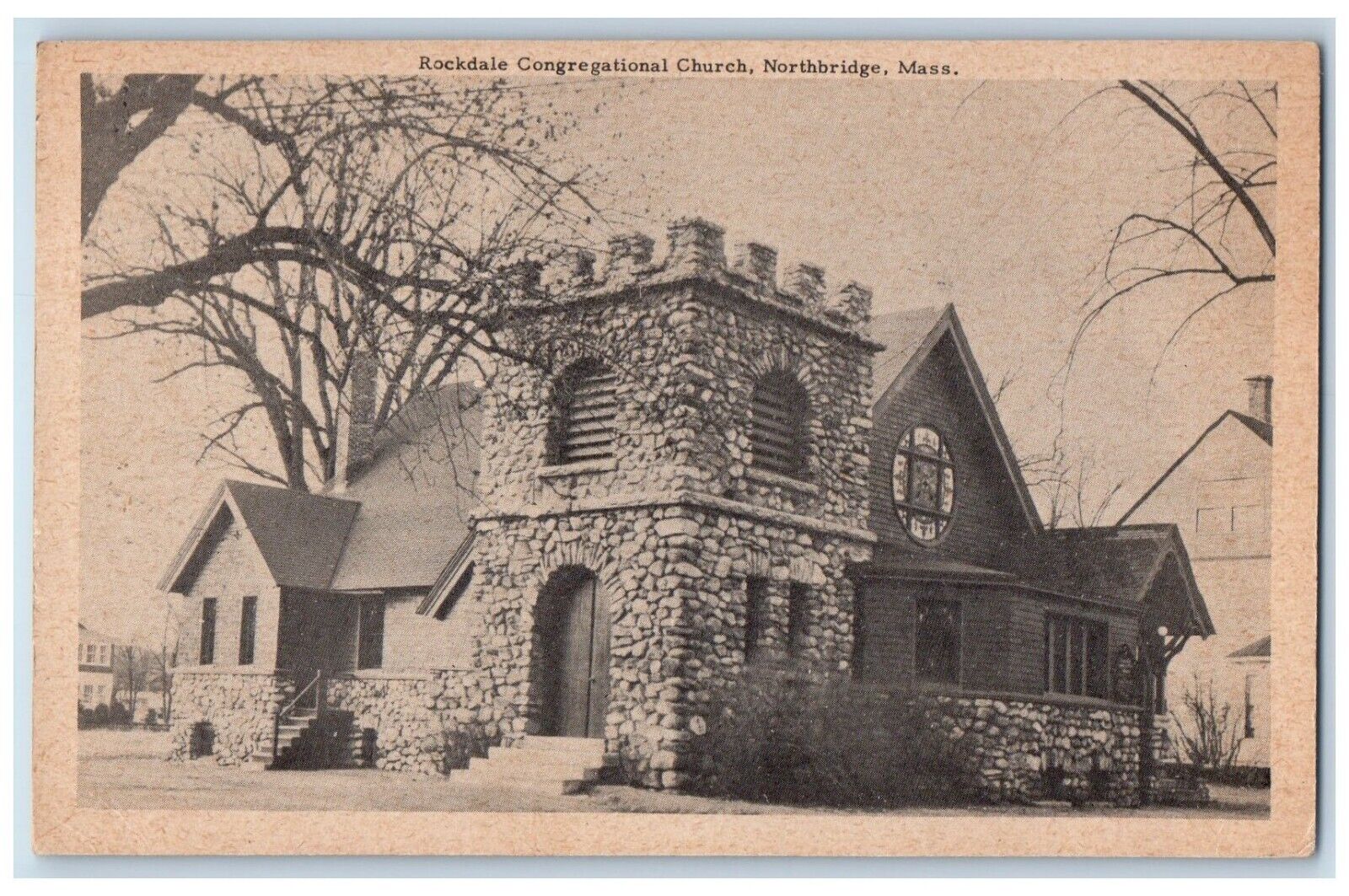 Rockdale Congregational Chruch Northbridge Massachusetts MA Posted Postcard
