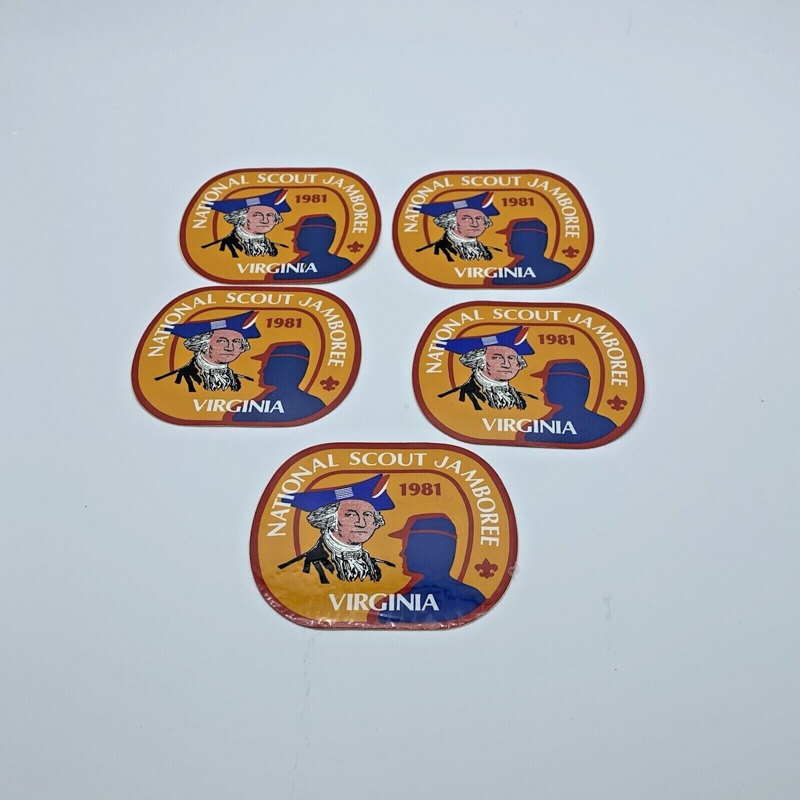 Vintage 1981 National Scout Jamboree Virginia Boy Scouts BSA Sticker Set of 5