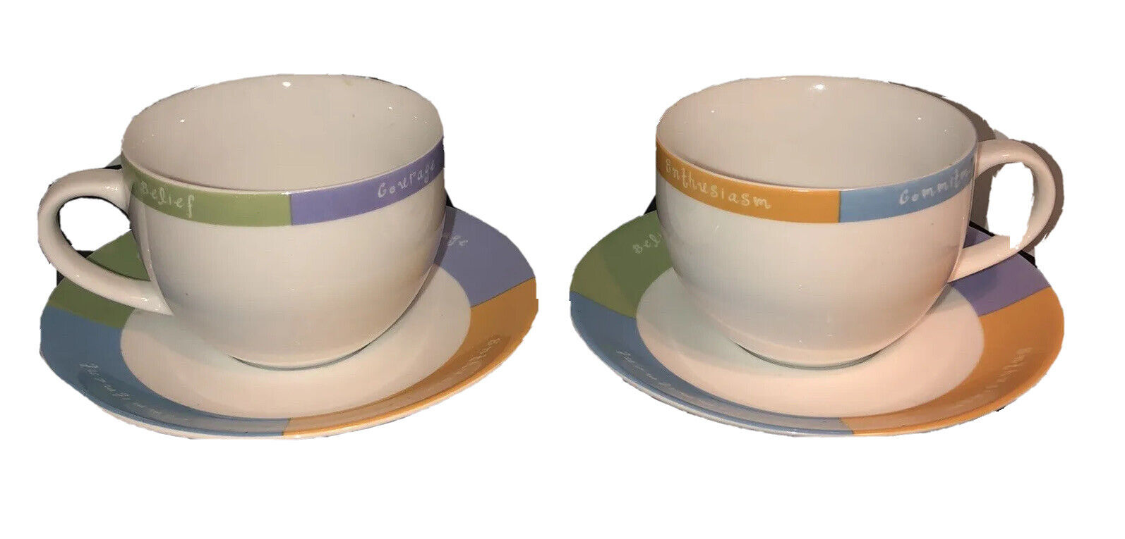 Mary Kay Words to Live By Inspirational 2  Cups & Saucers