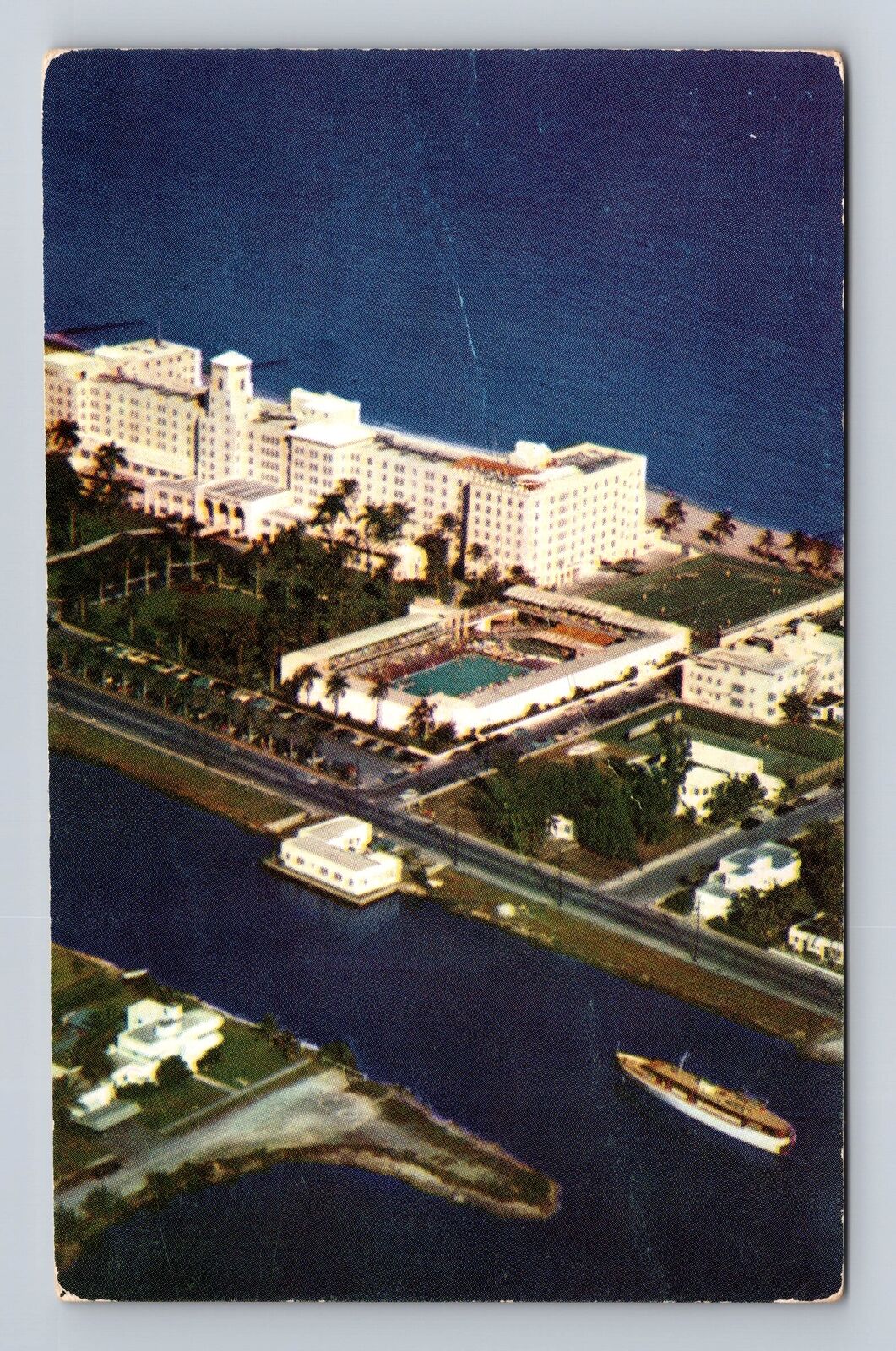 Hollywood-by-the-Sea FL-Florida, Hollywood Beach Hotel, Antique Vintage Postcard