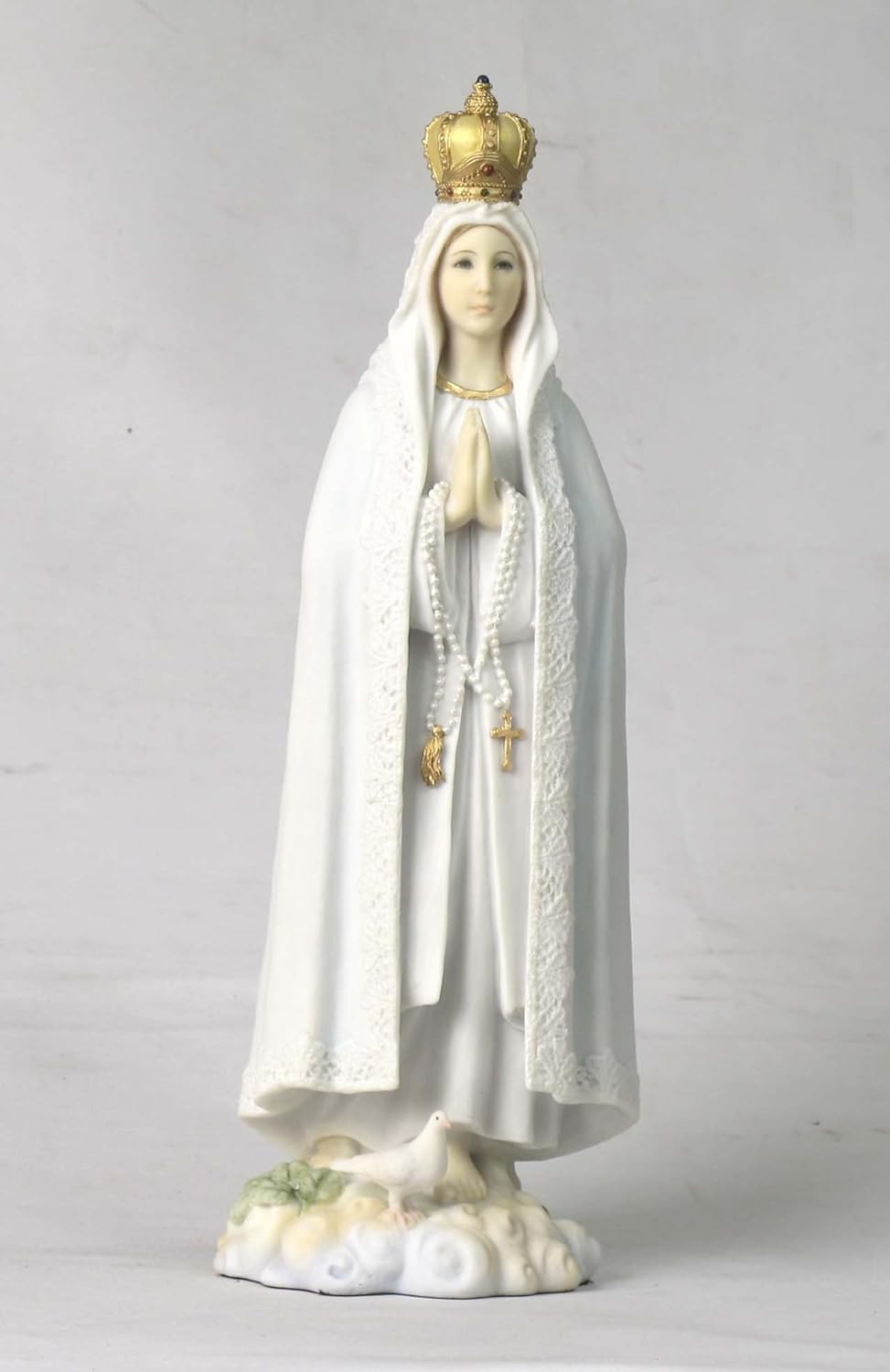 10.63 Inch Our Lady of Fatima Decorative Statue Figurine, White