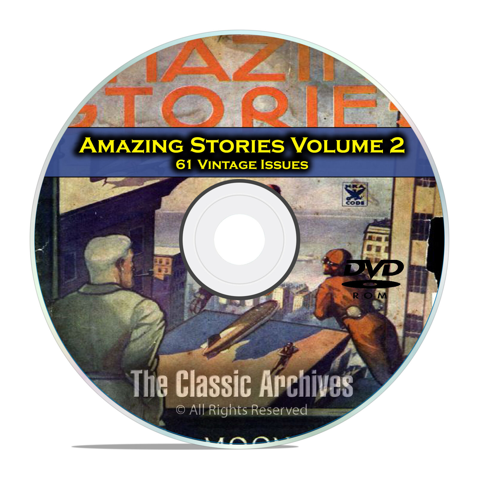 Amazing Stories Vol 2, 61 Vintage Pulp Magazine, Fiction, Hugo Gernsbeck DVD C32
