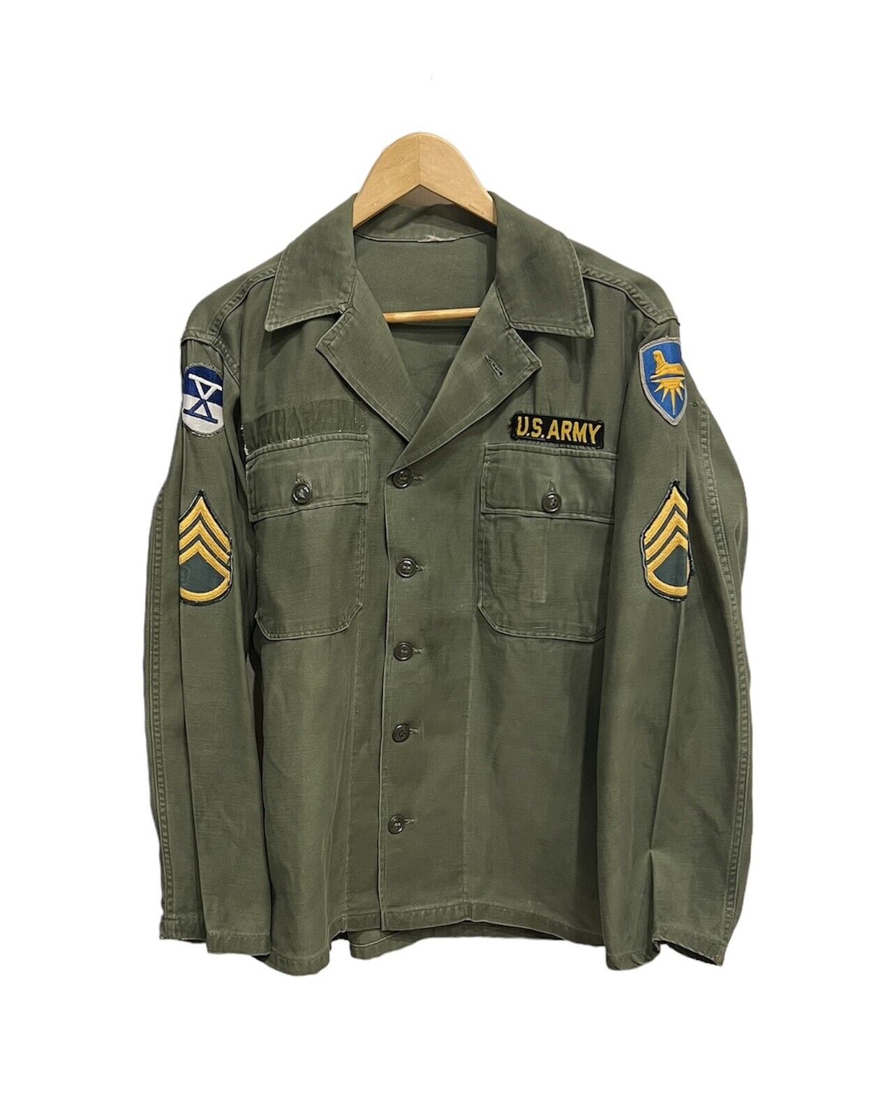 Vintage Vietnam OG 107 10th Corp U.S. Army Intelligence Shirt