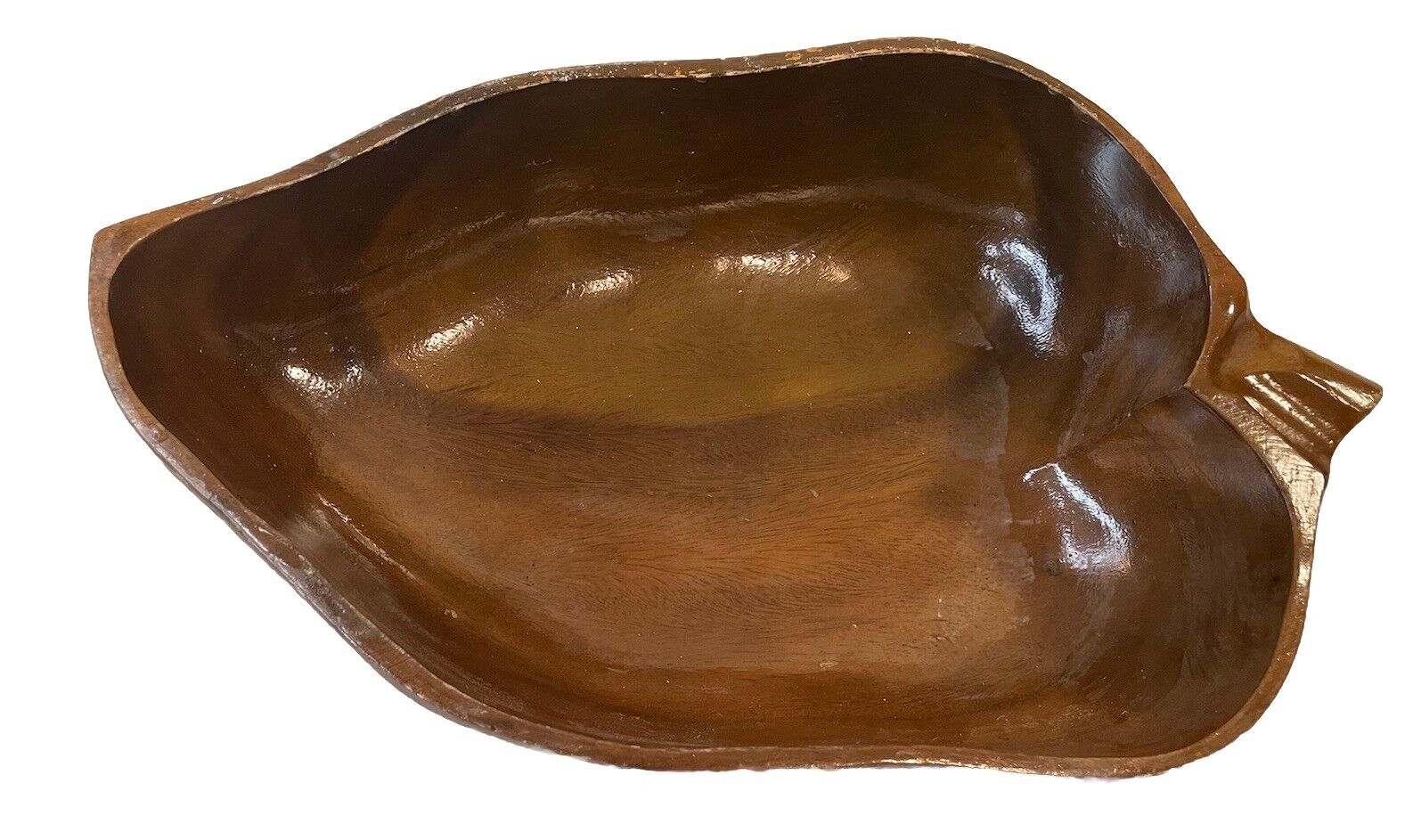 Vintage Genuine Monkey Pod Wood Pepper Shaped Bowl 18” Long