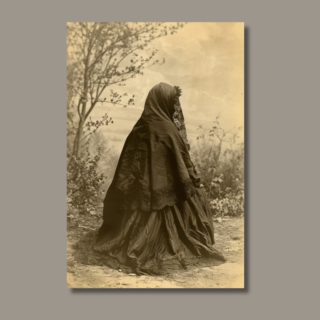 Mourning Victorian Woman Photo 1800s
