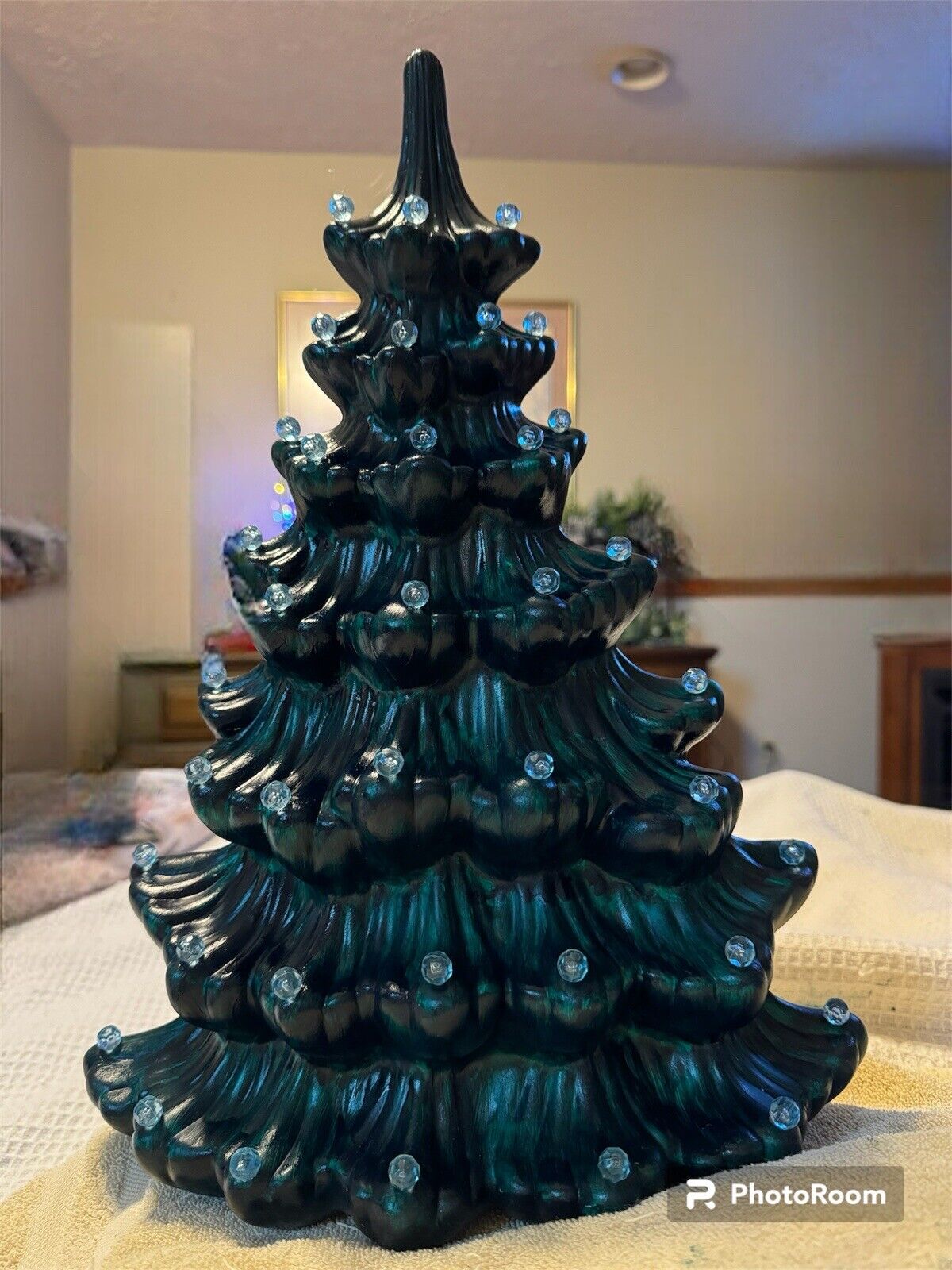 Ceramic Wall Tree 18” X12” W Base, Acrylic With High Gloss Sealer. Made In 2024.