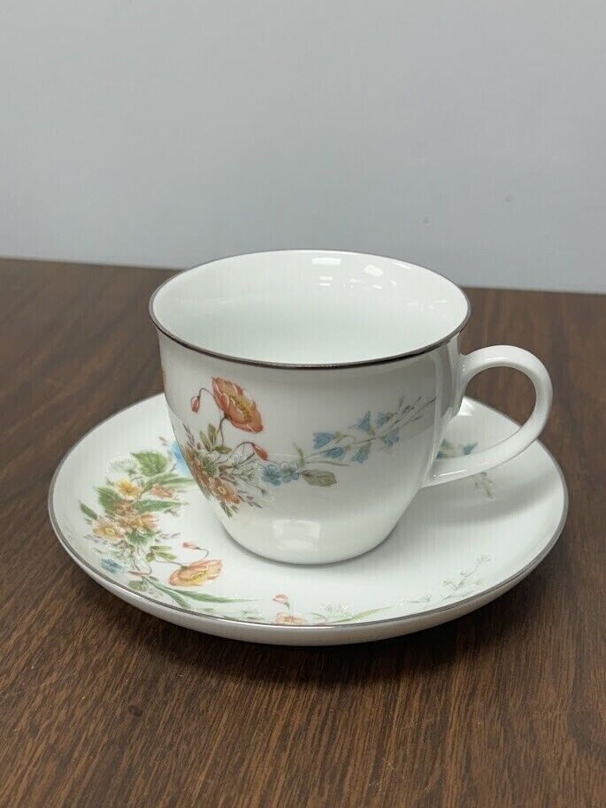 Premier Berkshire Floral Teacup & Saucer Set - Elegant Porcelain China for Tea