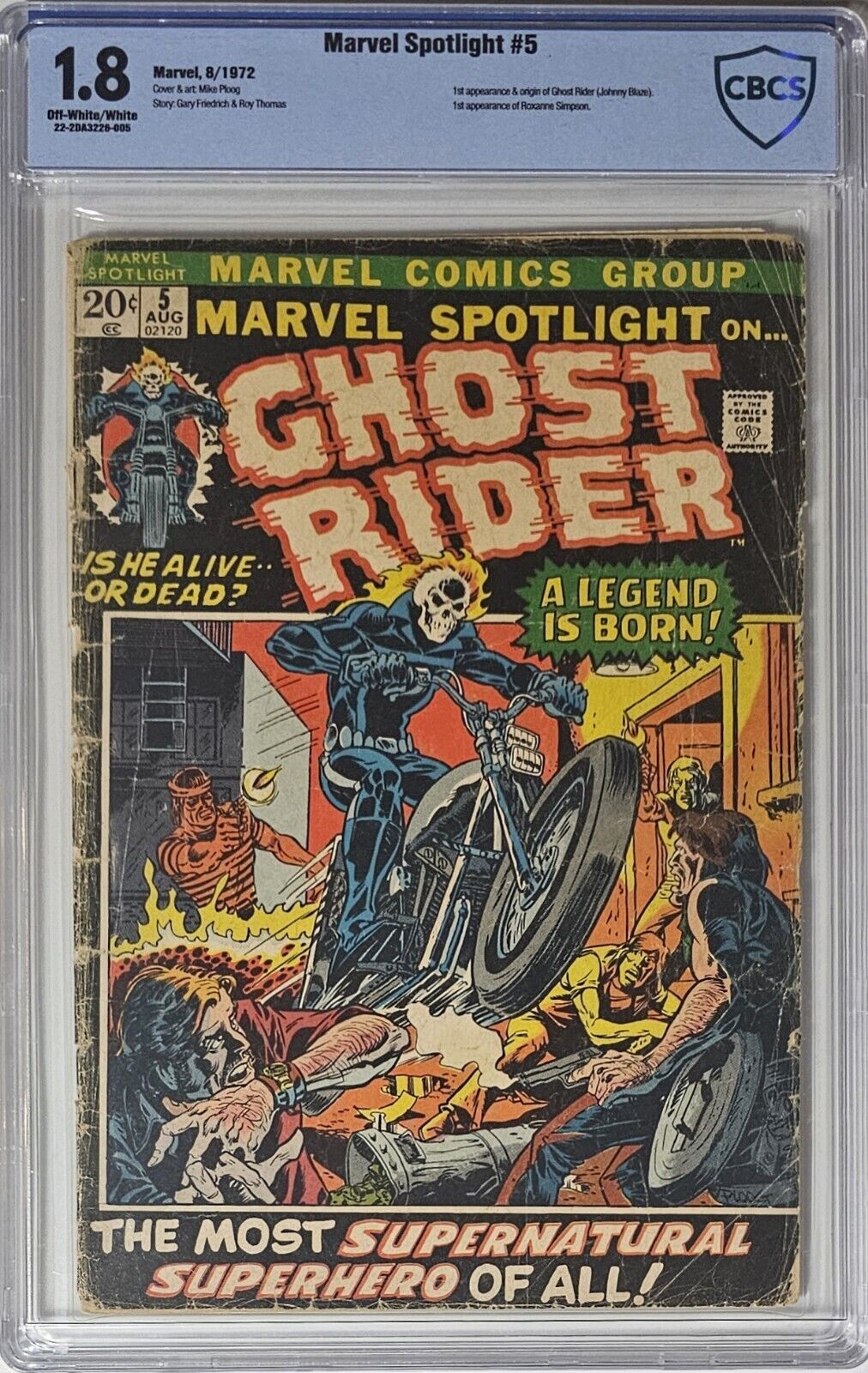 Marvel Spotlight #5 CBCS 1.8 Marvel 1972 1st Appearance Ghost Rider Not CGC