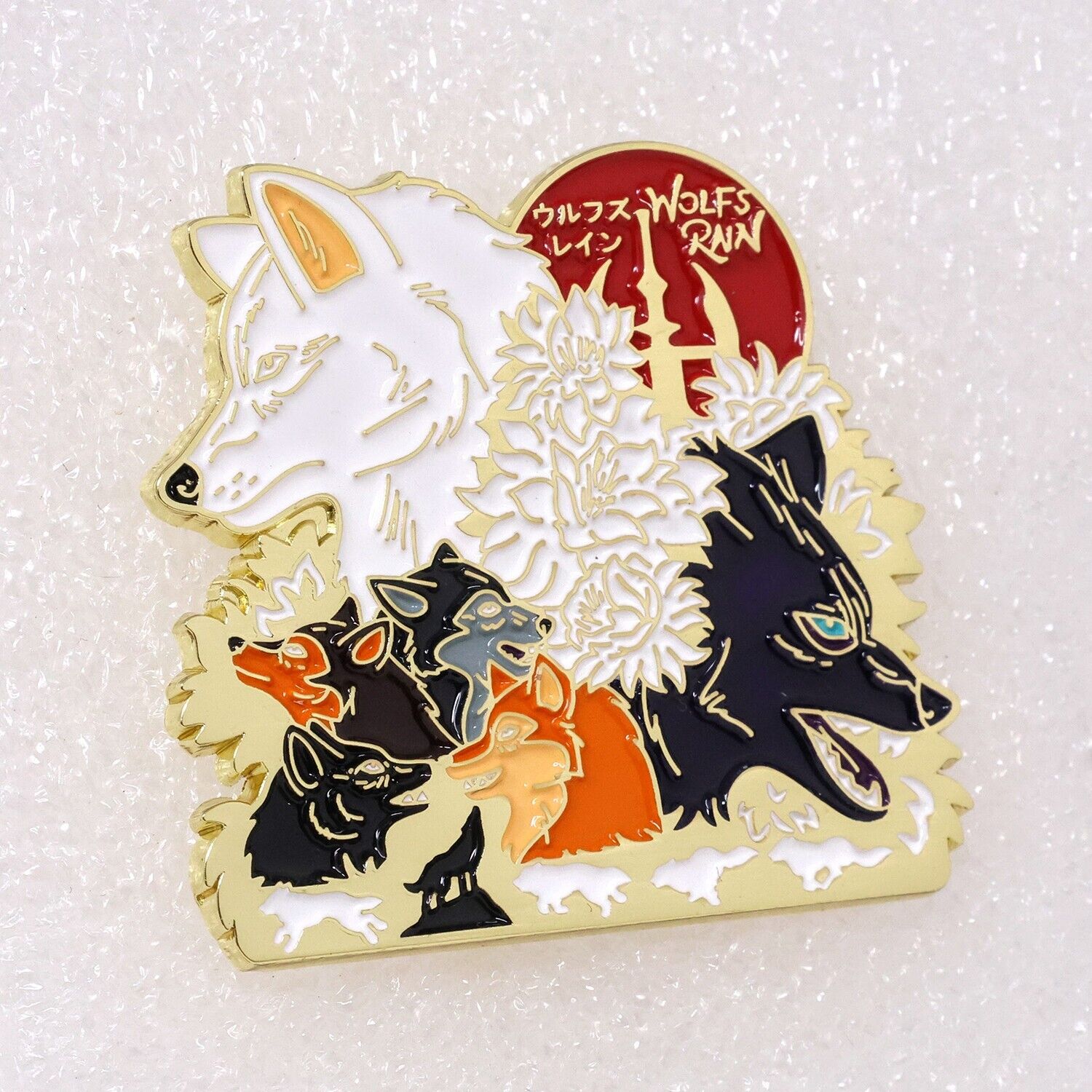Wolf\'s Rain Golden Enamel Pin Badge Brooch Collectible Anime Figure