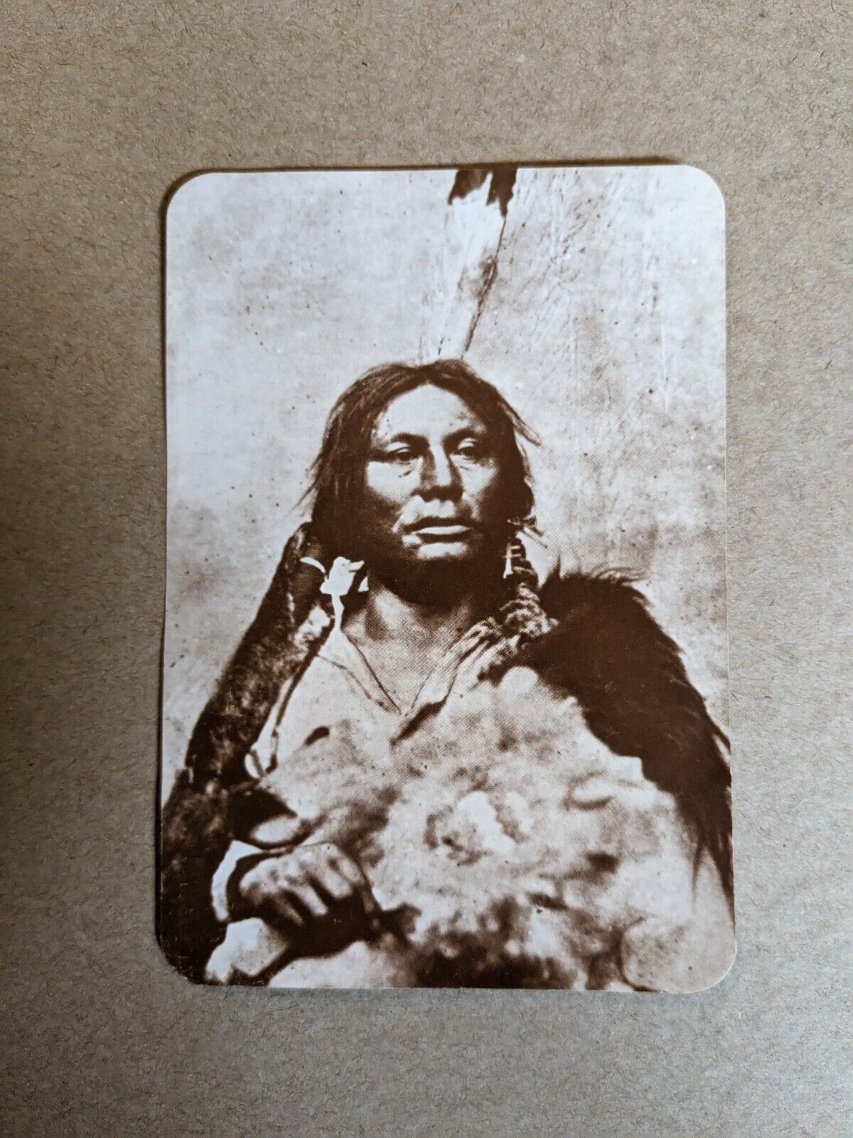 CHIEF GALL,  HUNKPAPA Sioux Vintage Photograph. Old West Collectors Series pcard