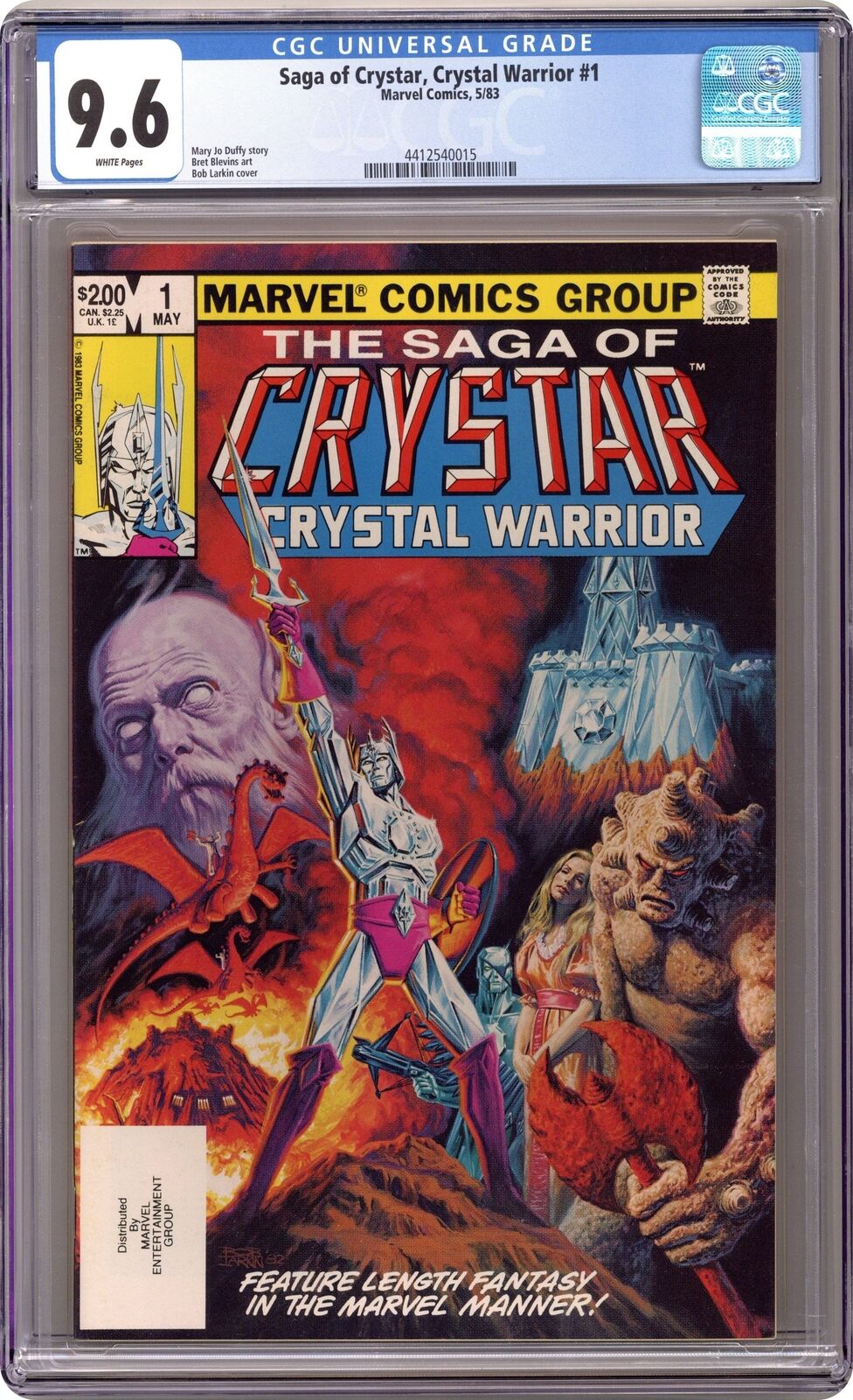 Saga of Crystar #1 CGC 9.6 1983 4412540015