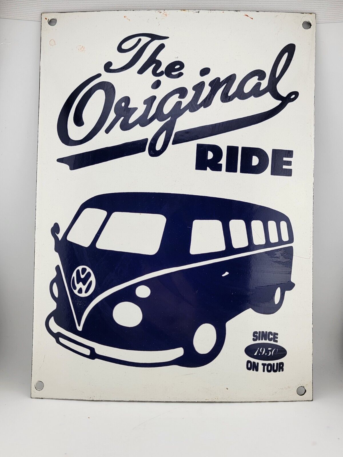 Extremely Rare Vintage Original VW Camper Porcelain The Original Ride Sign