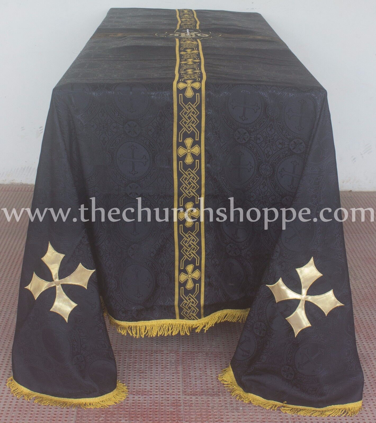 Black Funeral Pall Size - 8'x12' Lined Catholic Requiem mass ,Funeral Pall, NEW