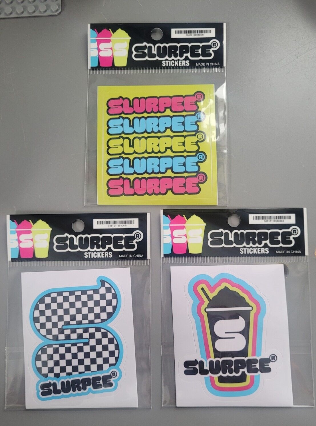 7-11 Limited Edition Slurpee Stickers 3 Piece Set Rare Special 