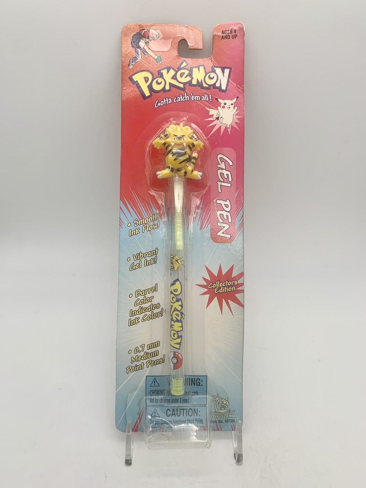 Vintage 1999 Nintendo Pokemon Gel Pen Electabuzz NIP
