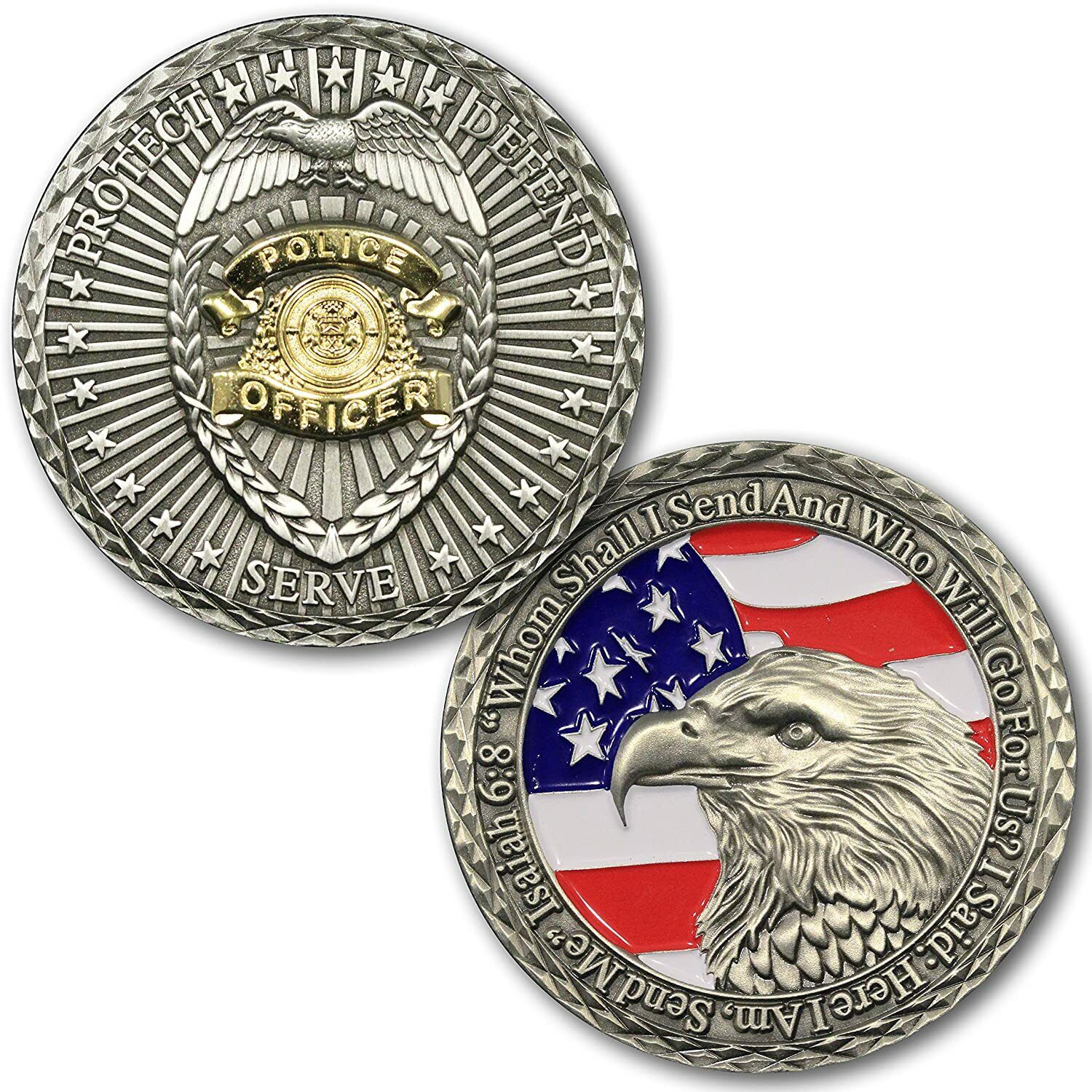 Police Officer Dedication Challenge Coin