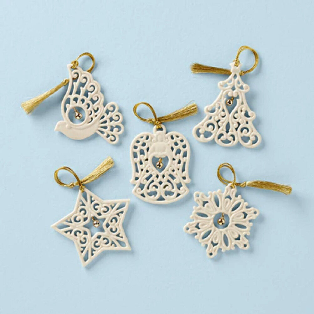 Lenox China Christmas HOLIDAY Pierced Floating Jingle Bell Ornaments - N/O