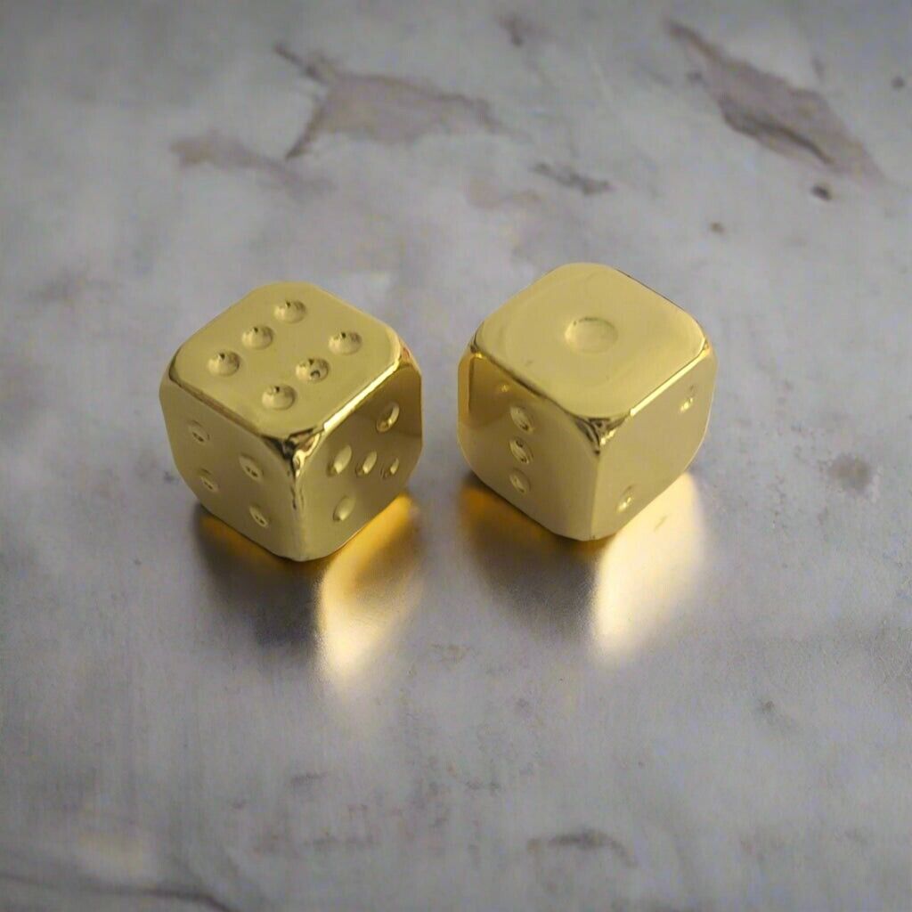 Set of Gold Coated Dice