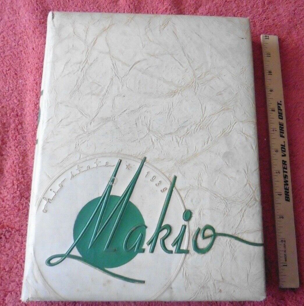 1939 Makio OHIO STATE UNIVERSITY Yearbook Vintage BUCKEYE FOOTBALL Vol. 58