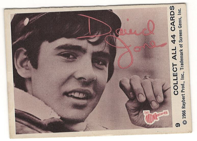 1966 DONRUSS RAYBERT #20 THE MONKEES SEPIA CARD - DAVID JONES - LOOK 