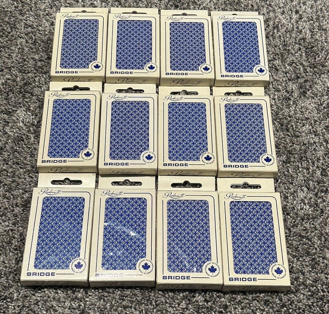 *Vintage lot of 12 Rare Sealed Rembrandt Decks of playing cards*