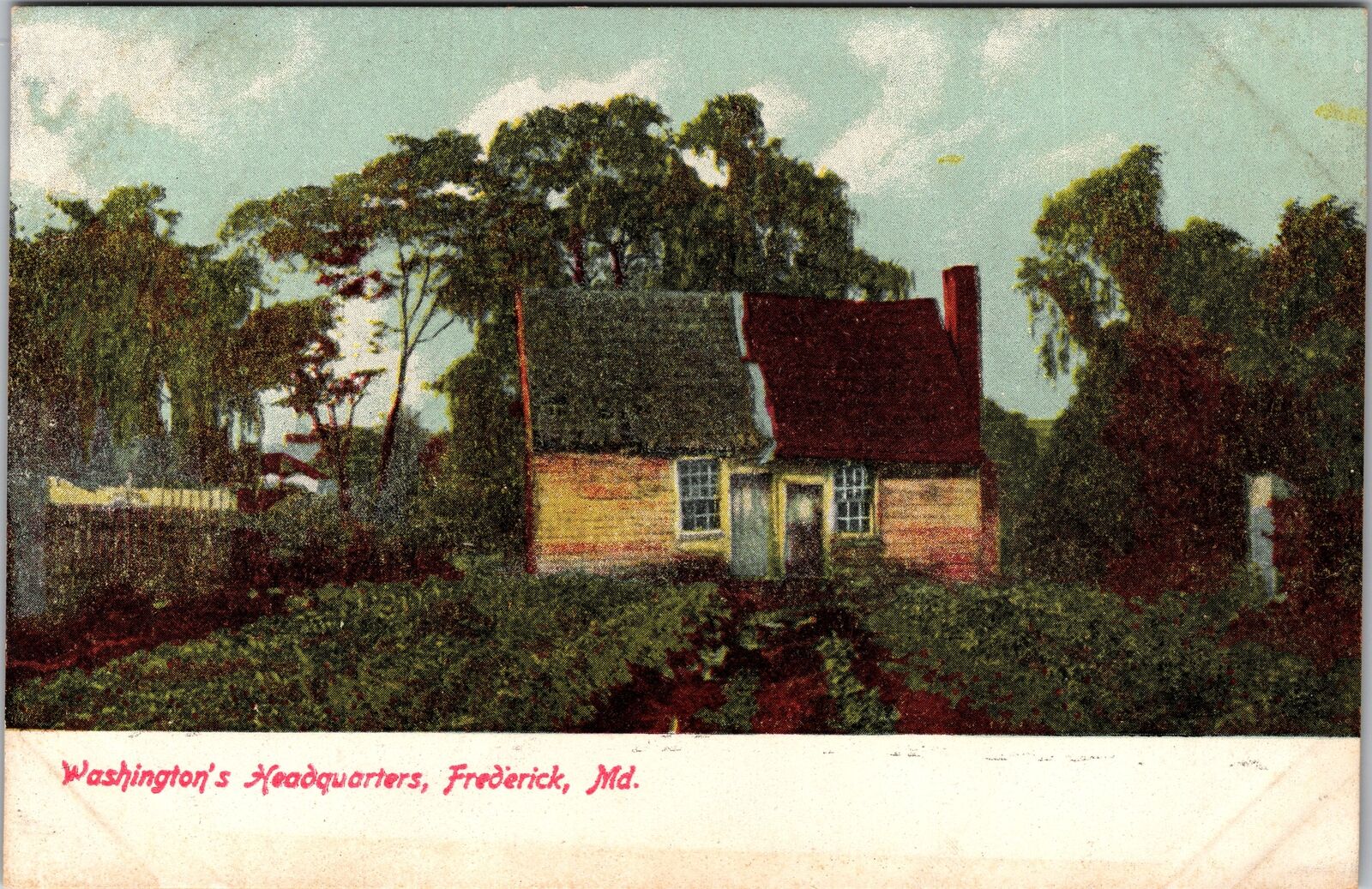 Frederick MD-Maryland Washington's Headquarters Small House Vintage Postcard