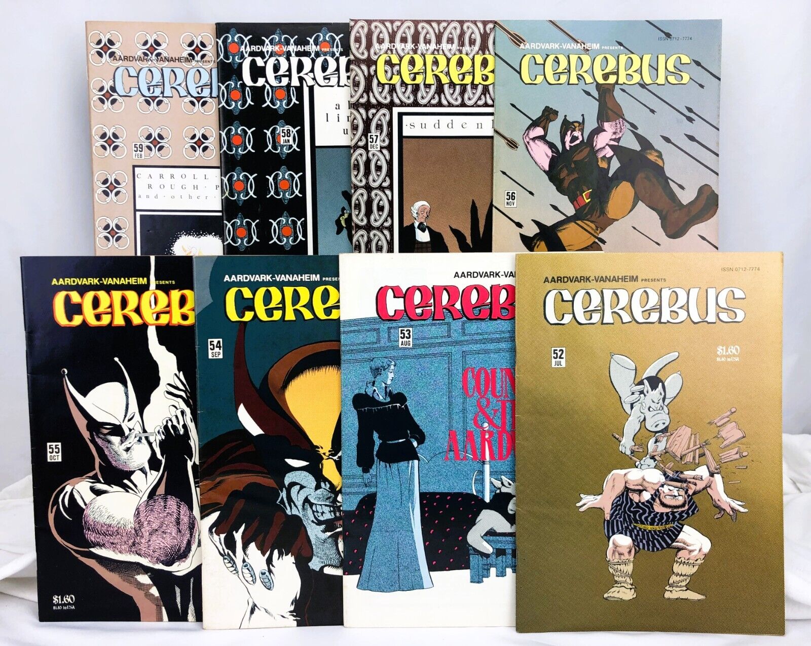 Cerebus the Aardvark #52-59 (1983-84, Aardvark-Vanaheim) 8 Issue Lot